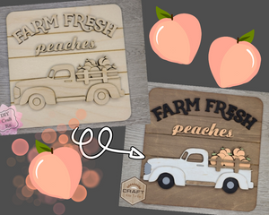 Peach Farm Decor | Georgia Decor | Summer Crafts | DIY Craft Kits | Paint Party Supplies | #2678