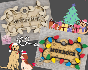 Dog Stocking Tag | Custom Dog Ornament | Christmas Ornaments | Christmas Crafts | Holiday Activities | DIY Craft Kits | #3684
