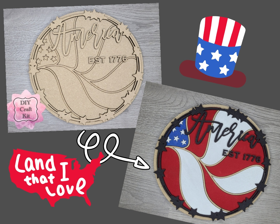 Patriotic Welcome Sign | #2884
