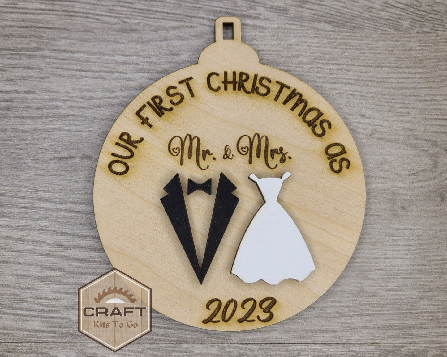 Our First Christmas Husband & Wife Wedding Ornament | #3596