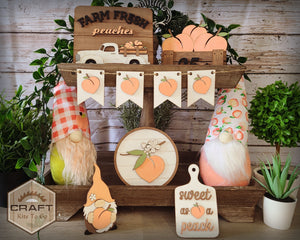 Peach Tier Tray | Fruit Farm | Georgia Decor | Summer Crafts | DIY Craft Kits | Paint Party Supplies | #100037 Wood Shapes