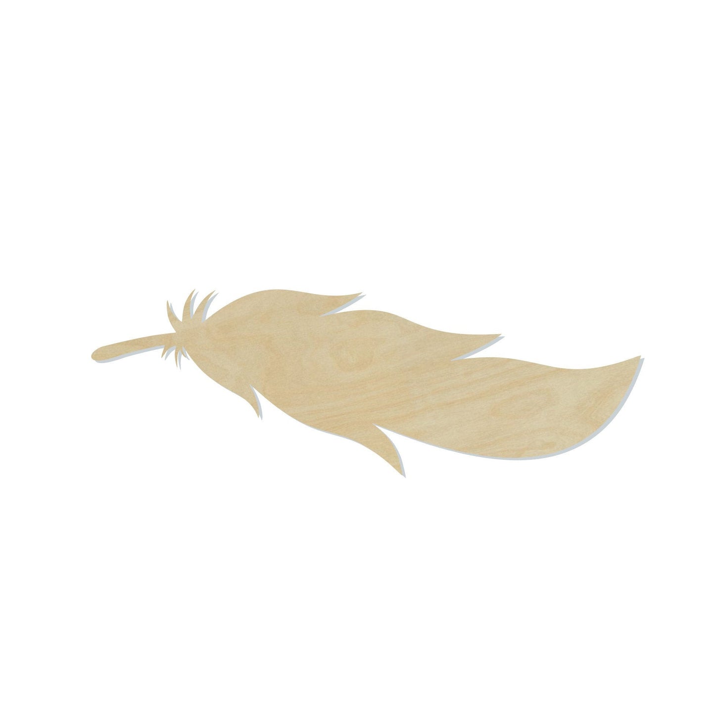 Feather Cutout #1013 - Multiple Sizes Available - Unfinished Wood Cutout Shapes