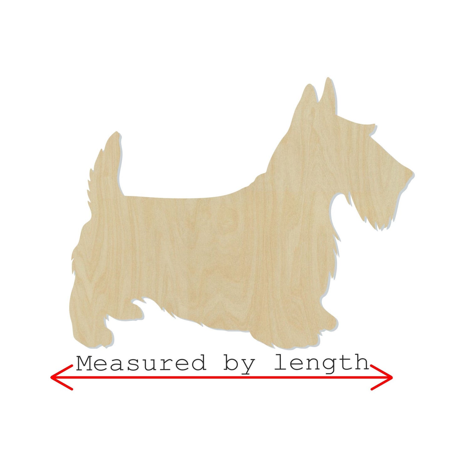 Scottish Terrier Dog Scotty Dog Wood Cutout #1025 - Multiple Sizes Available - Unfinished Wood Cutout Shapes
