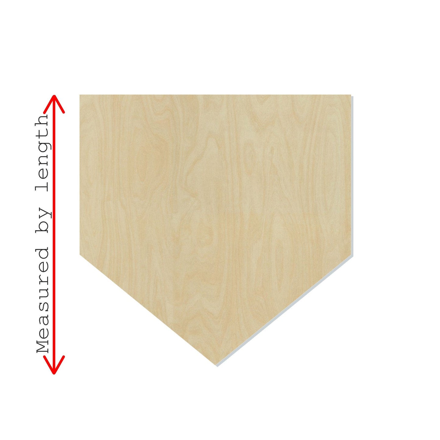 Home Plate Blank Home Plate Cutout #1069 - Multiple Sizes Available - Unfinished Wood Cutout Shapes
