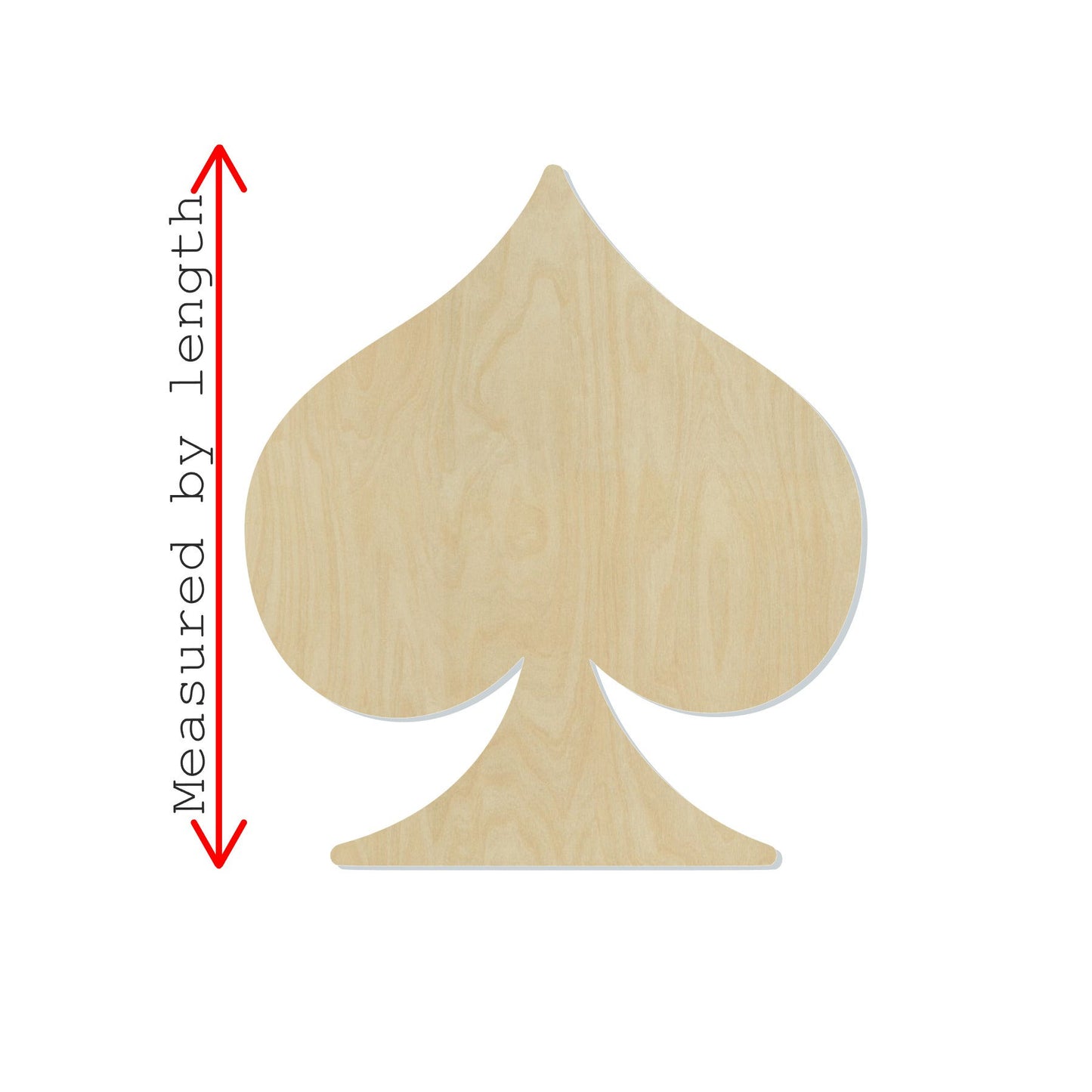 Spade Blank cards game #1101 - Multiple Sizes Available - Unfinished Wood Cutout Shapes