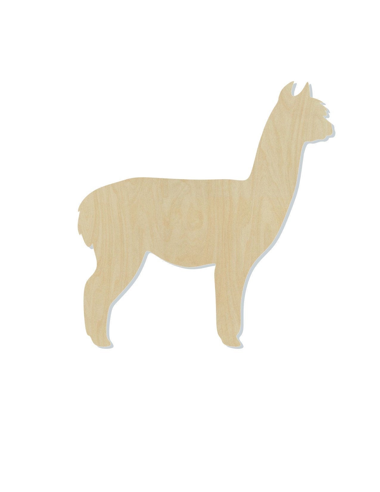 Alpaca Blank Cutout Zoo animal cutouts animal blanks #1121 - Multiple Sizes Available - Unfinished Wood Cutout Shapes