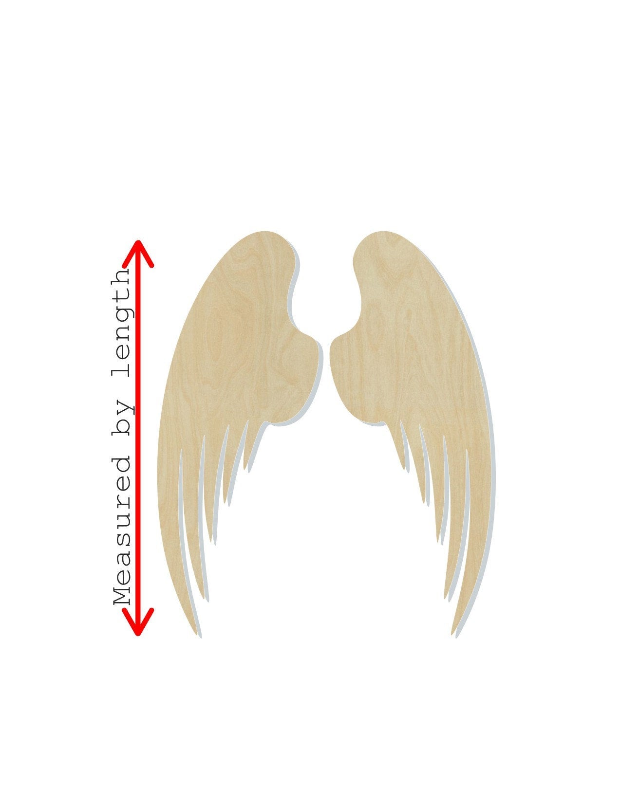 Angel Wings Blank Cutout heaven religion look over me #1125 - Multiple Sizes Available - Unfinished Wood Cutout Shapes