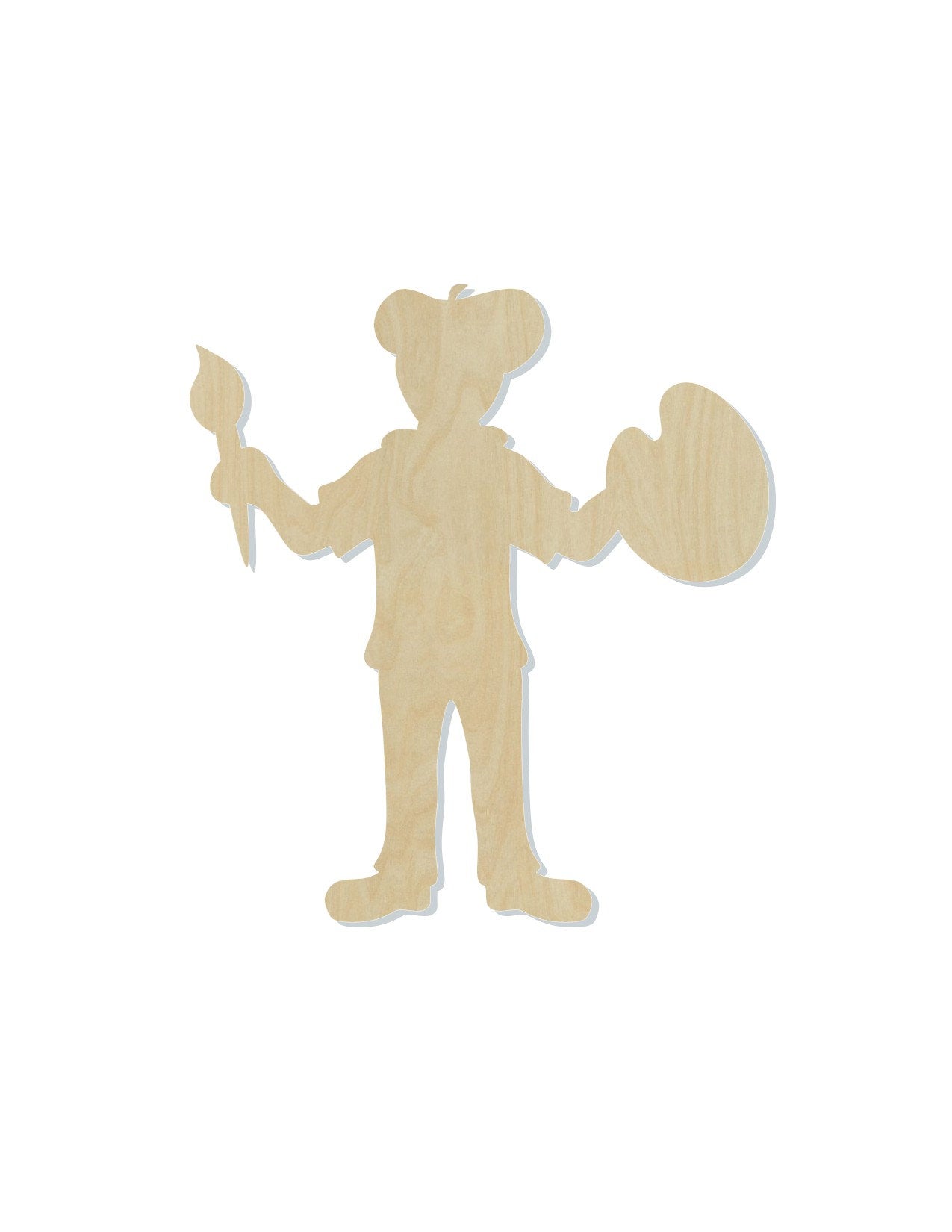 Artist Blank cutout colorful artwork #1137 - Multiple Sizes Available - Unfinished Wood Cutout Shapes