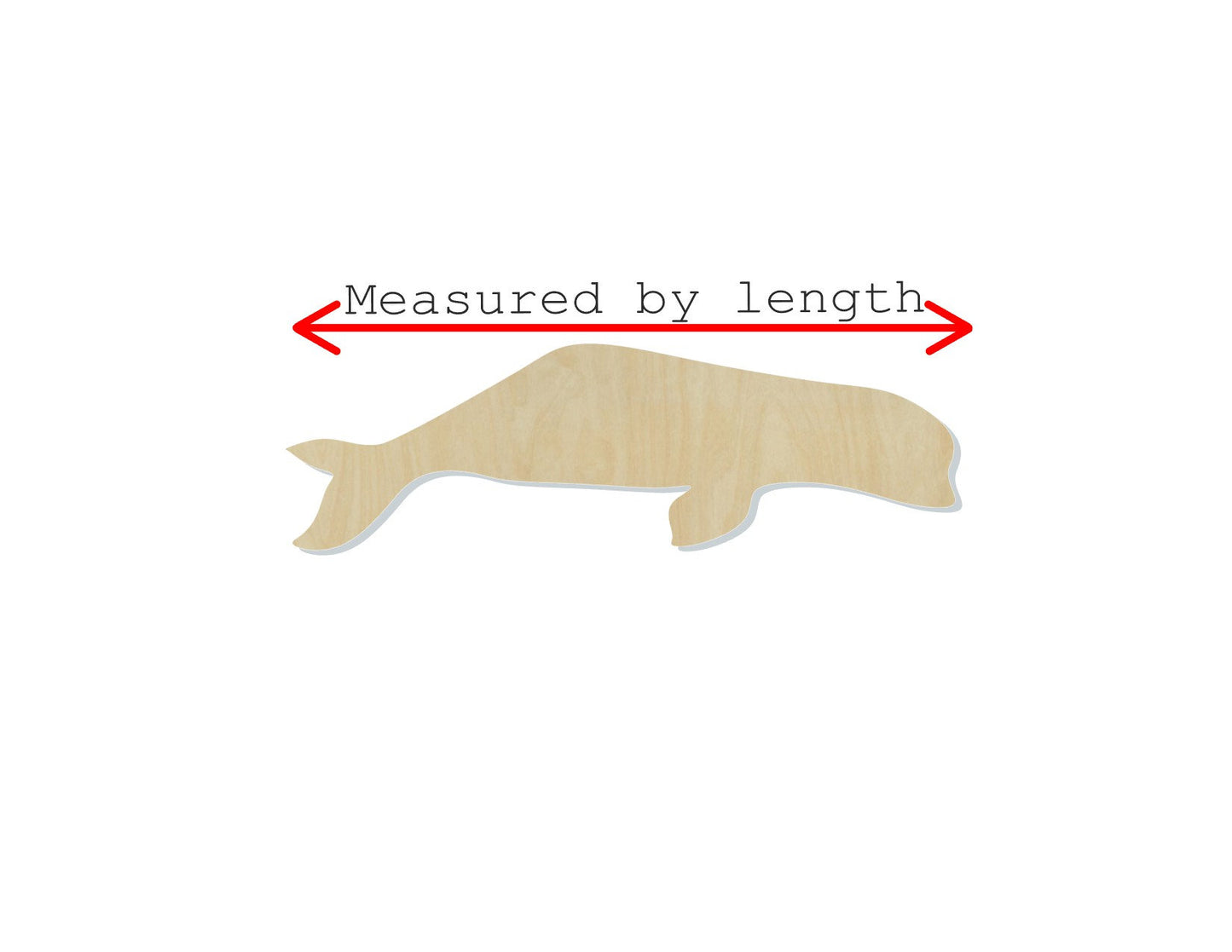 Beluga Whale Wood Blank Cutouts Ocean animals Sea animals #1182 - Multiple Sizes Available - Unfinished Wood Cutout Shapes