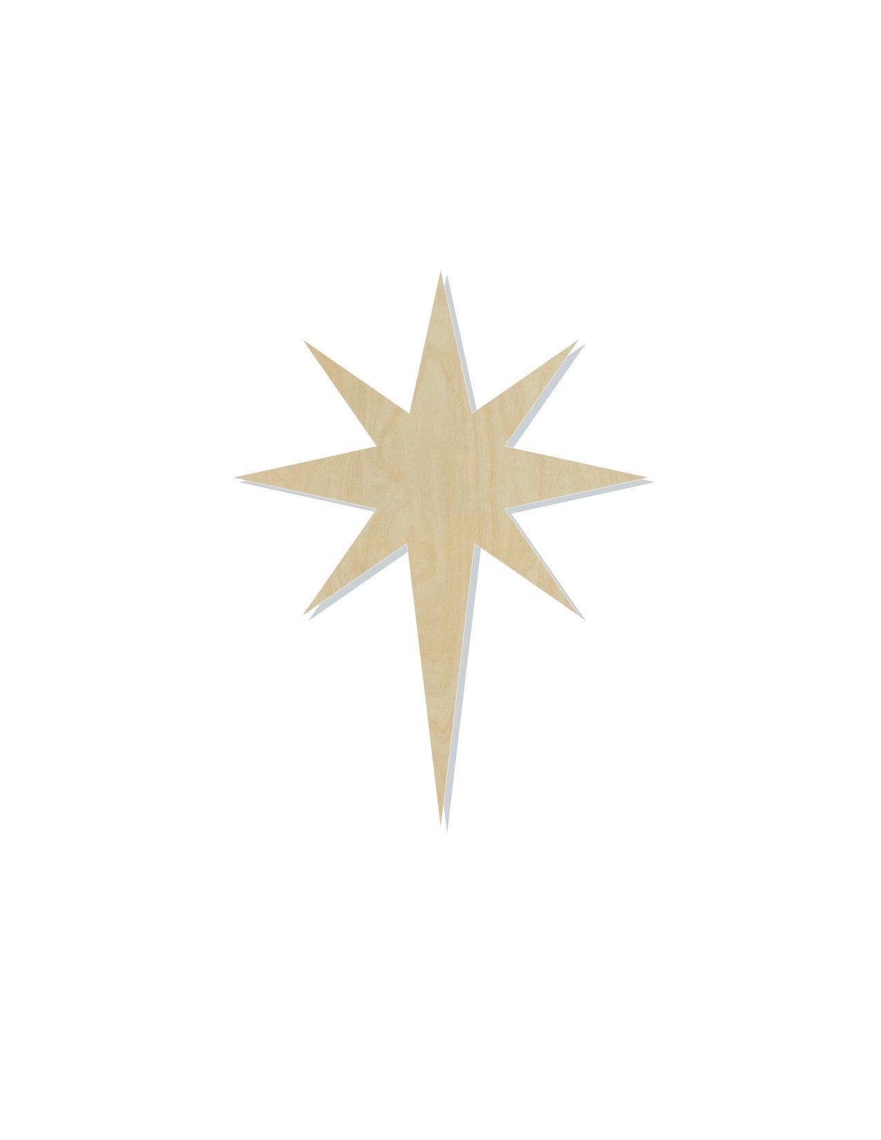 Bethlehem Star Christmas wood blank cutouts Jesus Jerusalem #1183 - Multiple Sizes Available - Unfinished Wood Cutout Shapes
