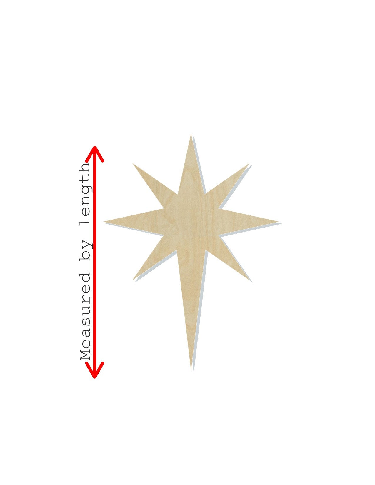 Bethlehem Star Christmas wood blank cutouts Jesus Jerusalem #1183 - Multiple Sizes Available - Unfinished Wood Cutout Shapes