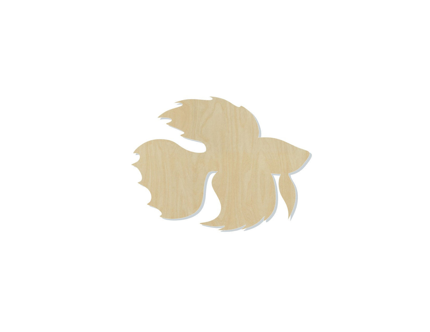 Betta Fish Wood Cutouts Animal blanks Fish tank #1188 - Multiple Sizes Available - Unfinished Cutout Shapes
