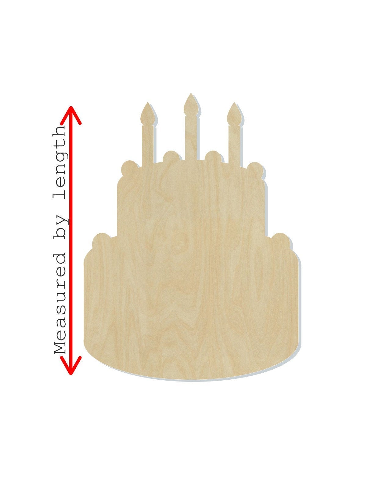 Birthday Cake Cutout wood blanks Celebration Happy Birthday #1193 - Multiple Sizes Available - Unfinished Cutout Shapes