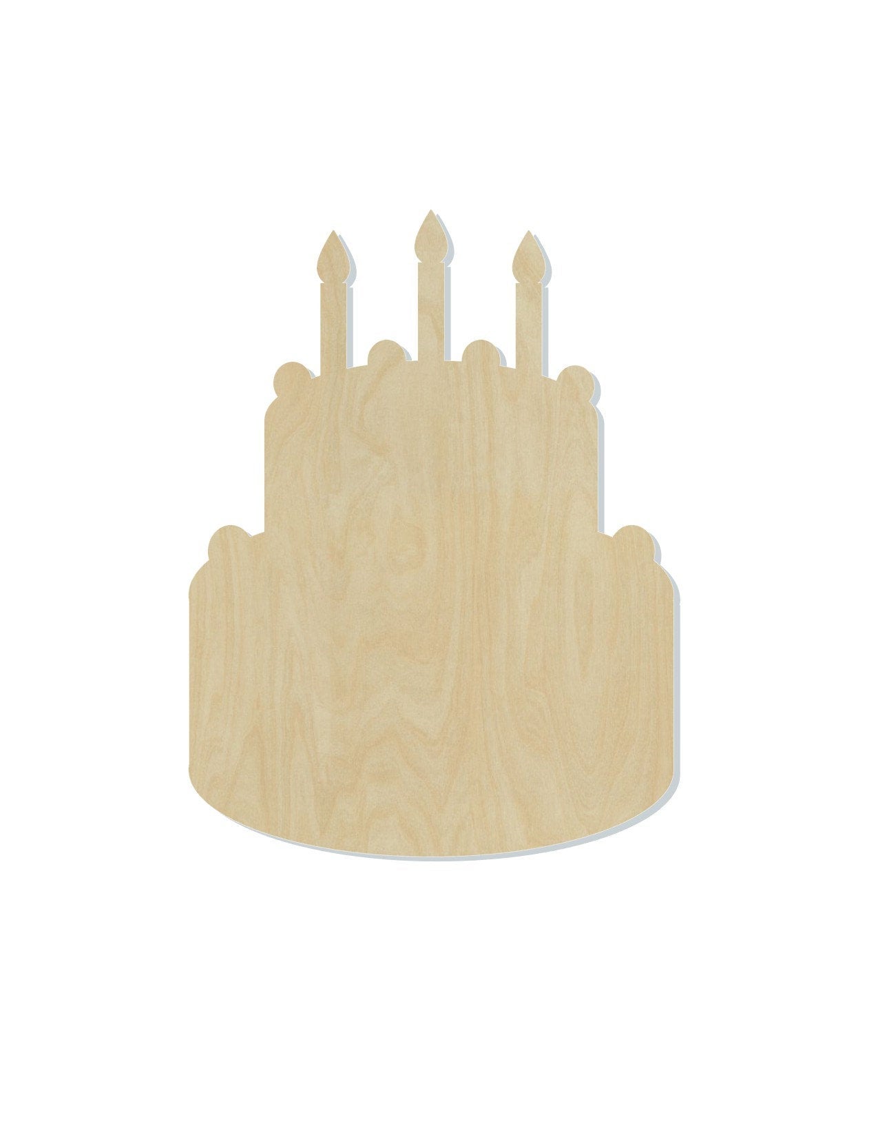 Birthday Cake Cutout wood blanks Celebration Happy Birthday #1193 - Multiple Sizes Available - Unfinished Cutout Shapes