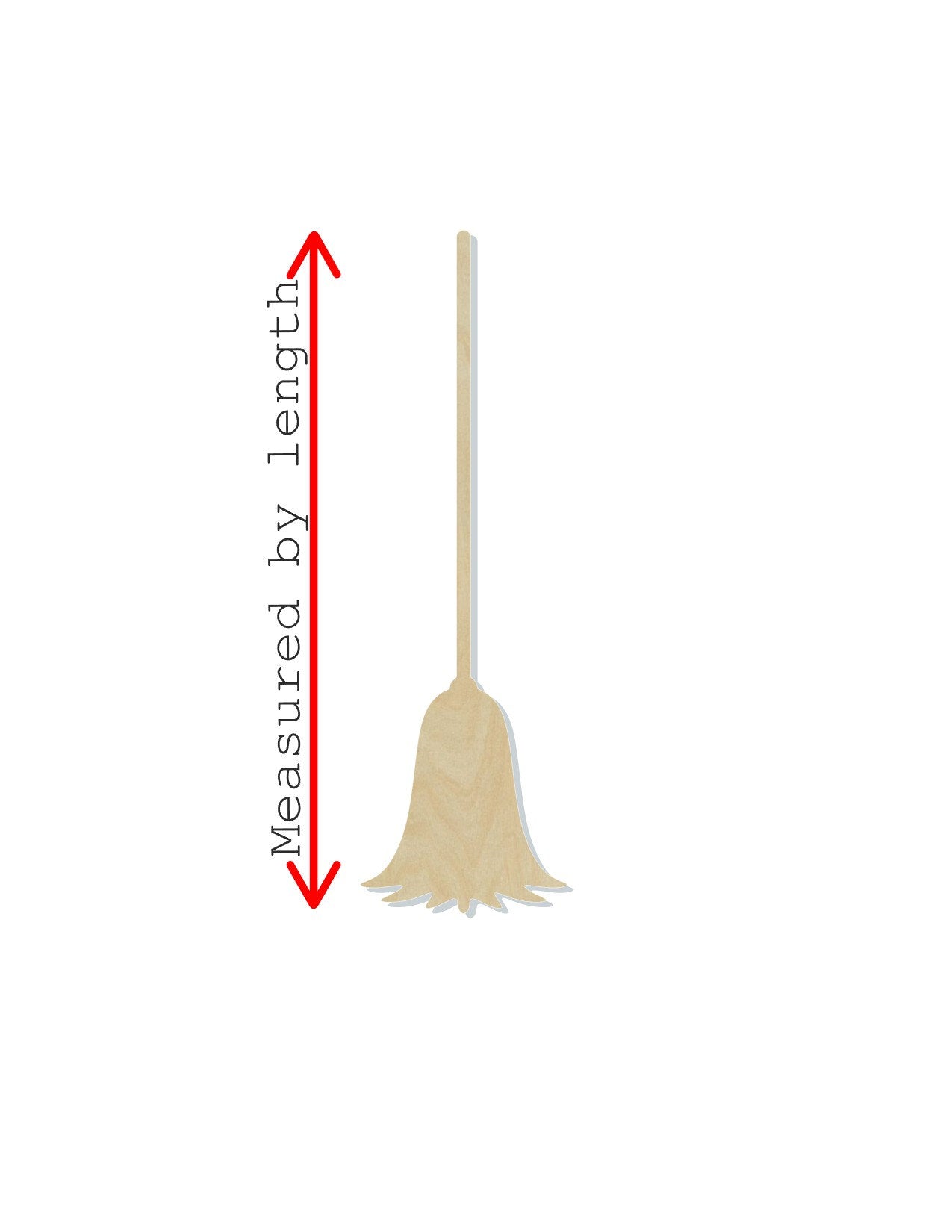 Broom Stick Household cutout kitchen wood cutouts #1226 - Multiple Sizes Available - Unfinished Wood Cutout Shapes