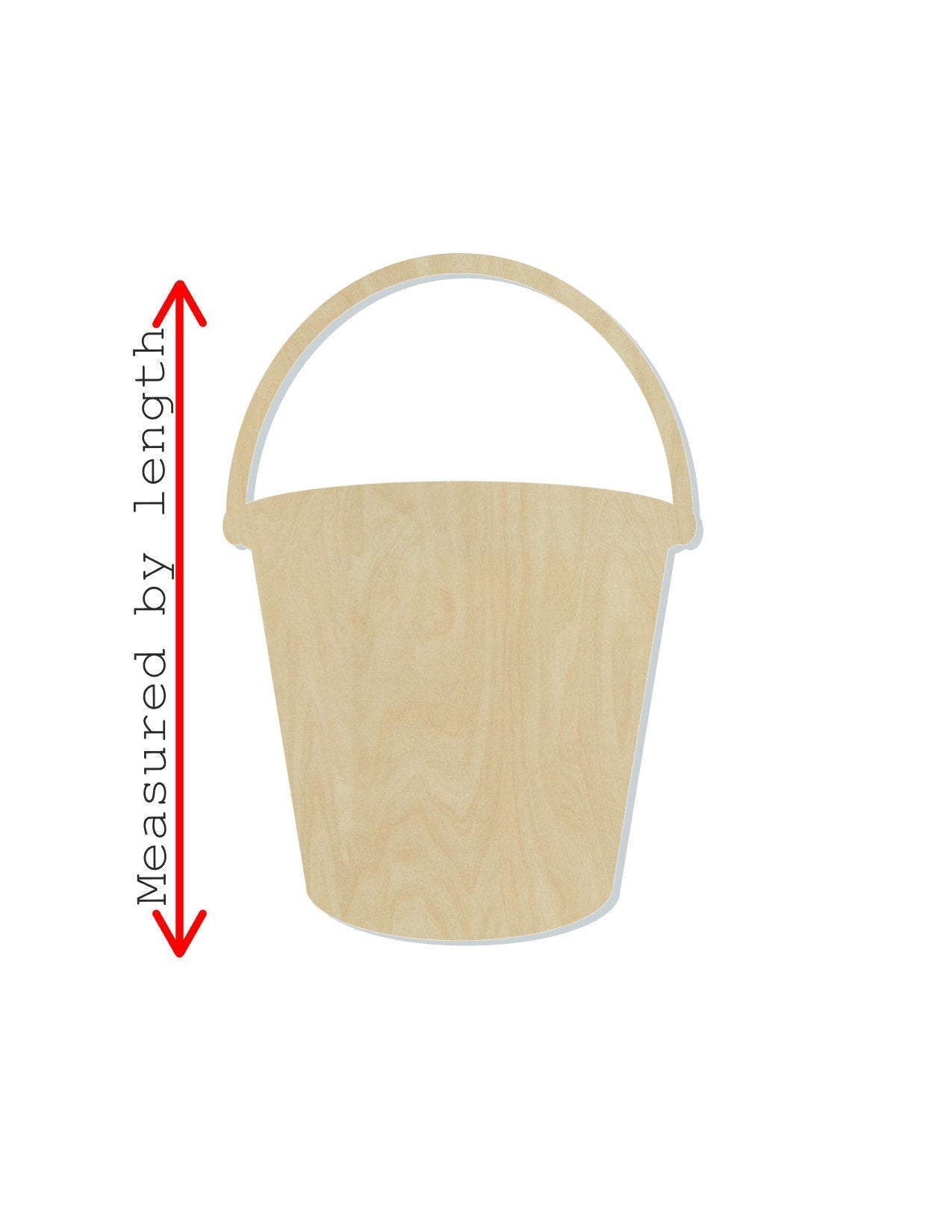 Bucket Cutout wood blank Kitchen Household items #1229 - Multiple Sizes Available - Unfinished Wood Cutout Shapes