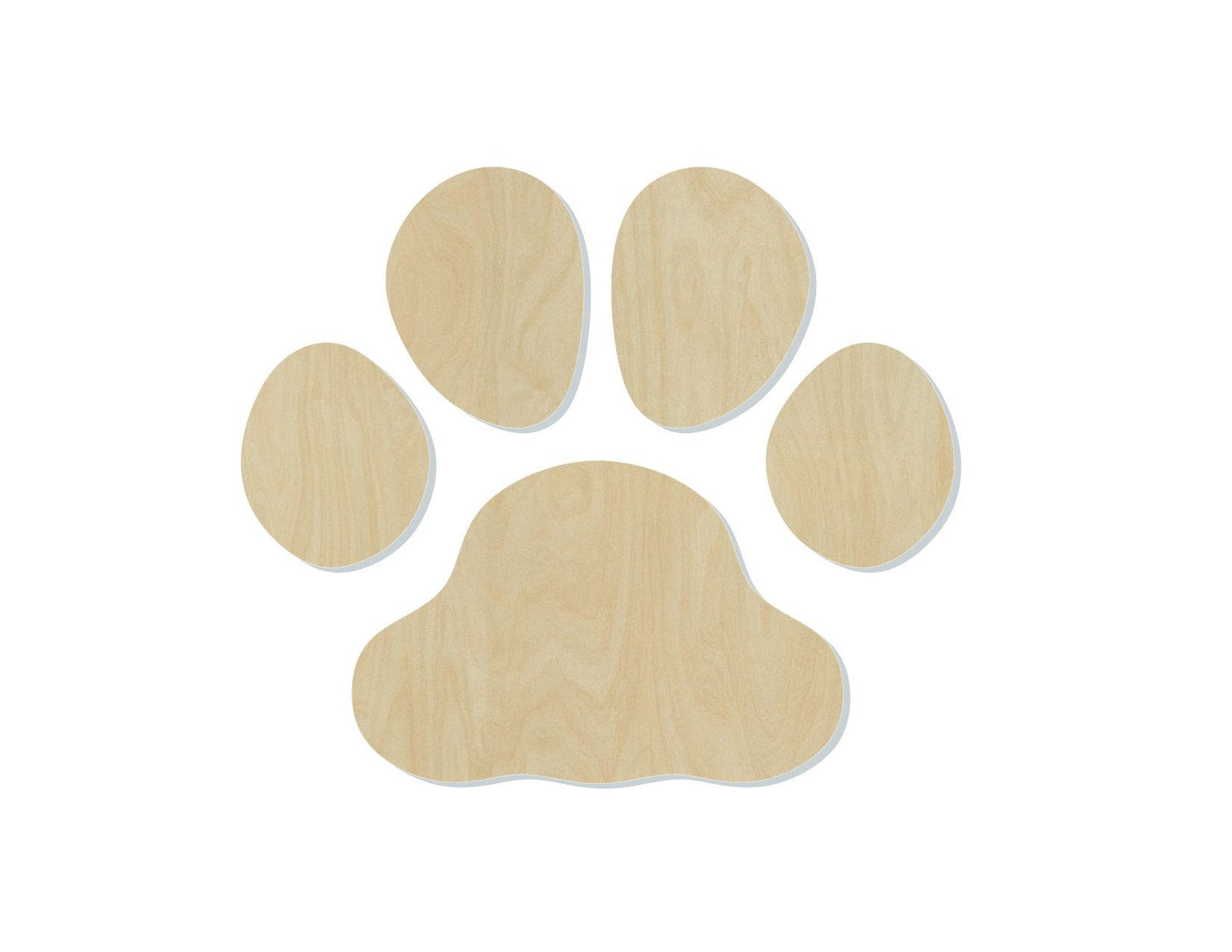 Bulldog Paw Print wood cutout blank Mans best friend Dog cutouts #1233 - Multiple Sizes Available - Unfinished Wood Cutout Shapes