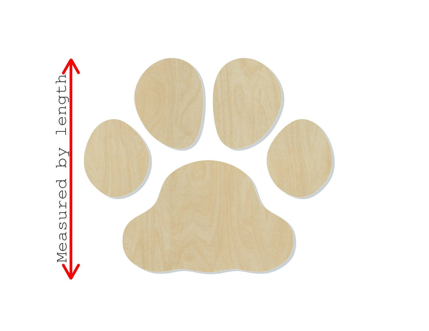 Bulldog Paw Print wood cutout blank Mans best friend Dog cutouts #1233 - Multiple Sizes Available - Unfinished Wood Cutout Shapes