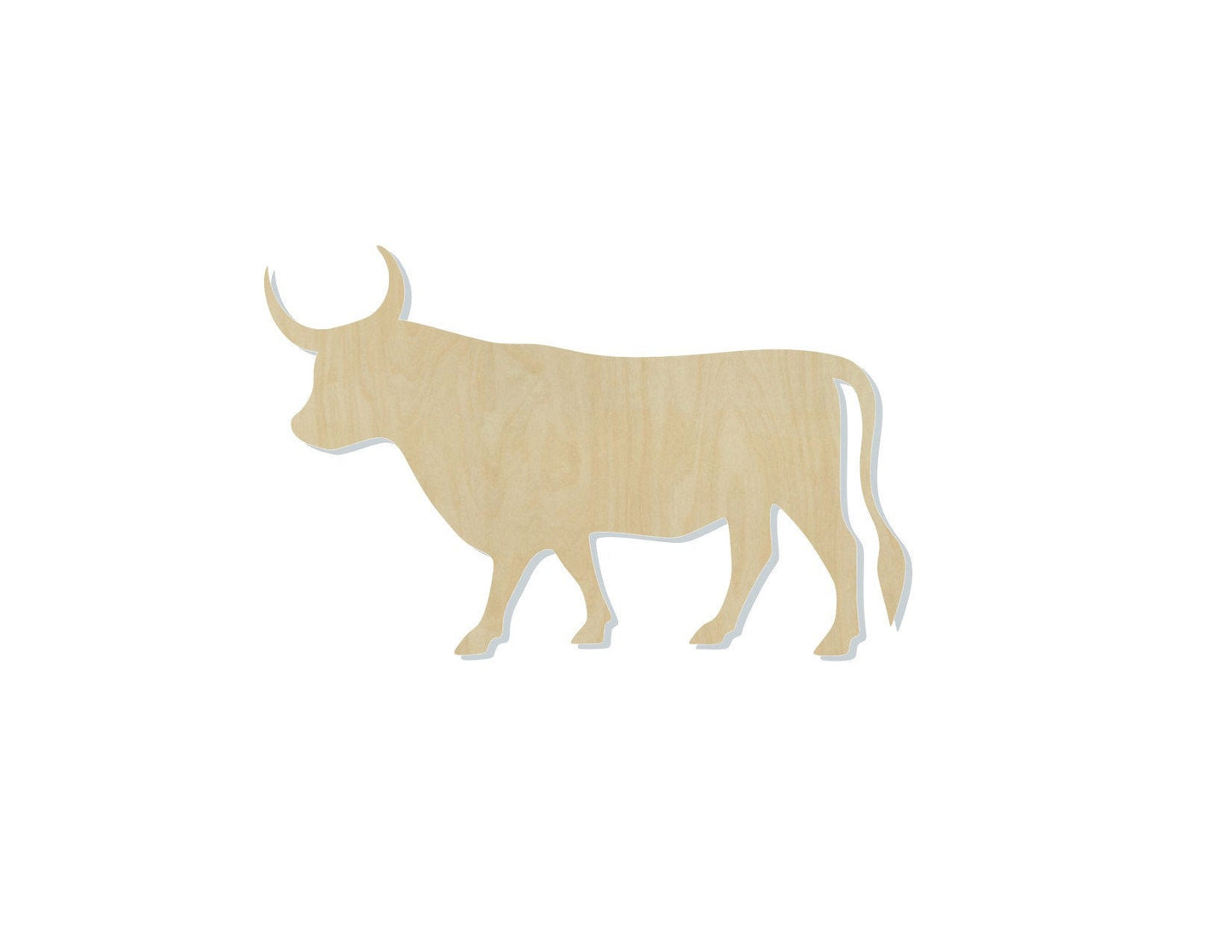 Bull blank wood cutouts Animal cutouts Zoo animals #1237 - Multiple Sizes Available - Unfinished Wood Cutout Shapes