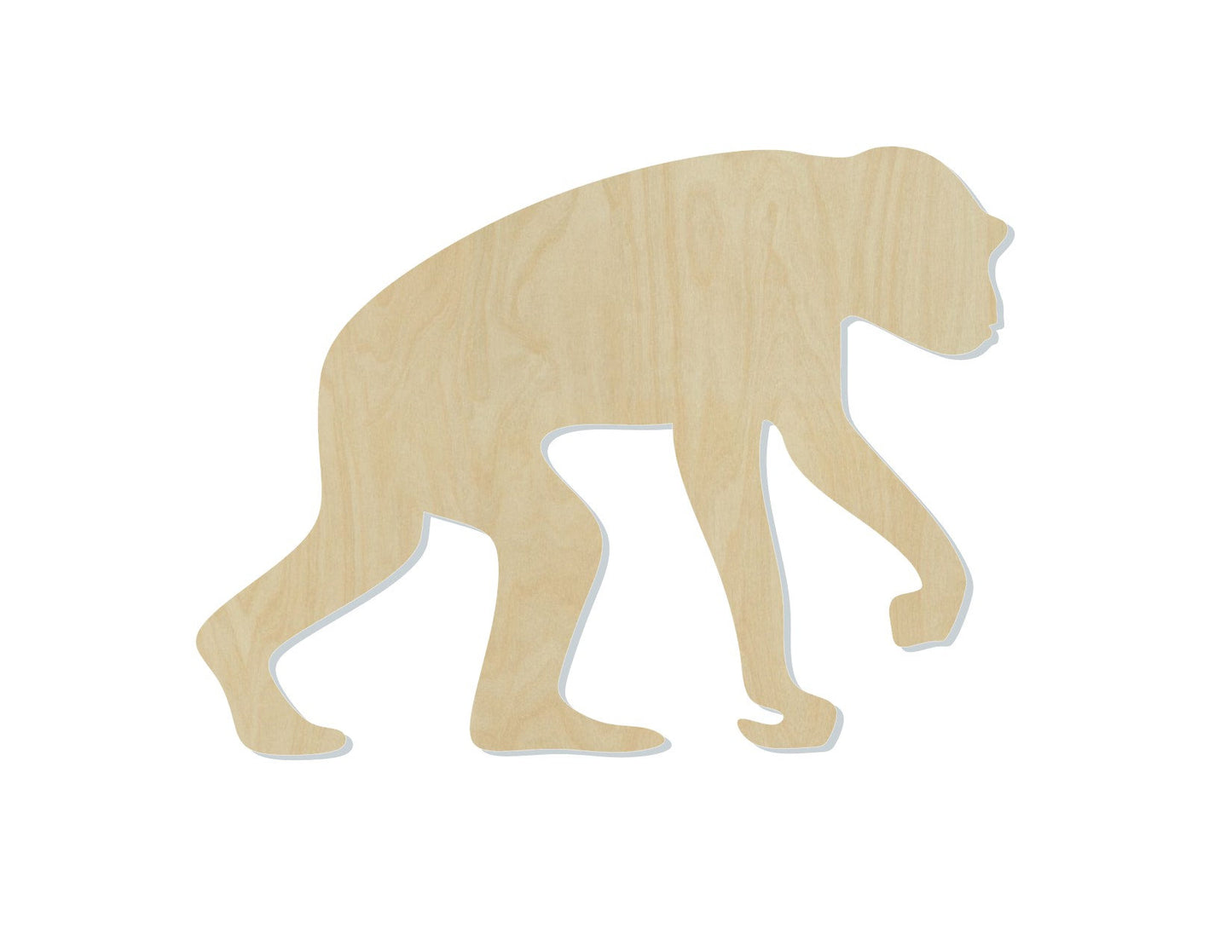 Chimpanzee Wood blank cutouts Zoo Animals Animal cutouts DIY Paint #1294 - Multiple Sizes Available - Unfinished Cutout Shapes