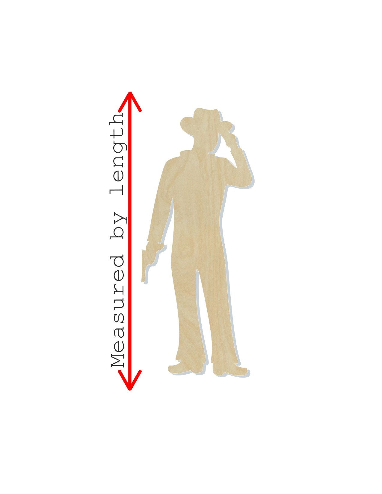 Cowboy Blank wood cutouts Farmer Farm Rancher Ranch DIY Paint kit #1332 - Multiple Sizes Available - Unfinished Cutout Shapes