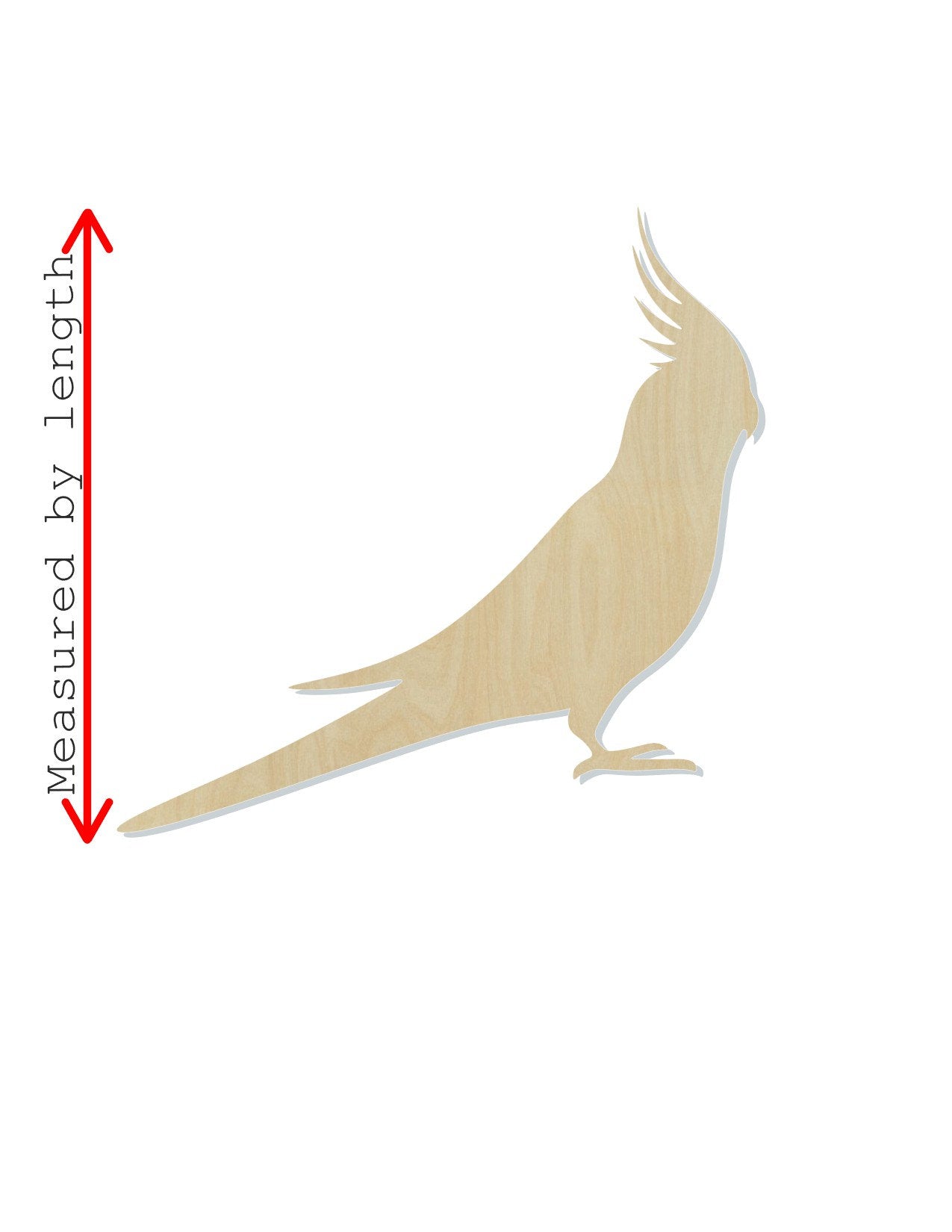 Cockatiel Bird cutouts wood blanks DIY paint kit Birds animal cutouts #1345 - Multiple Sizes Available - Unfinished Cutout Shapes