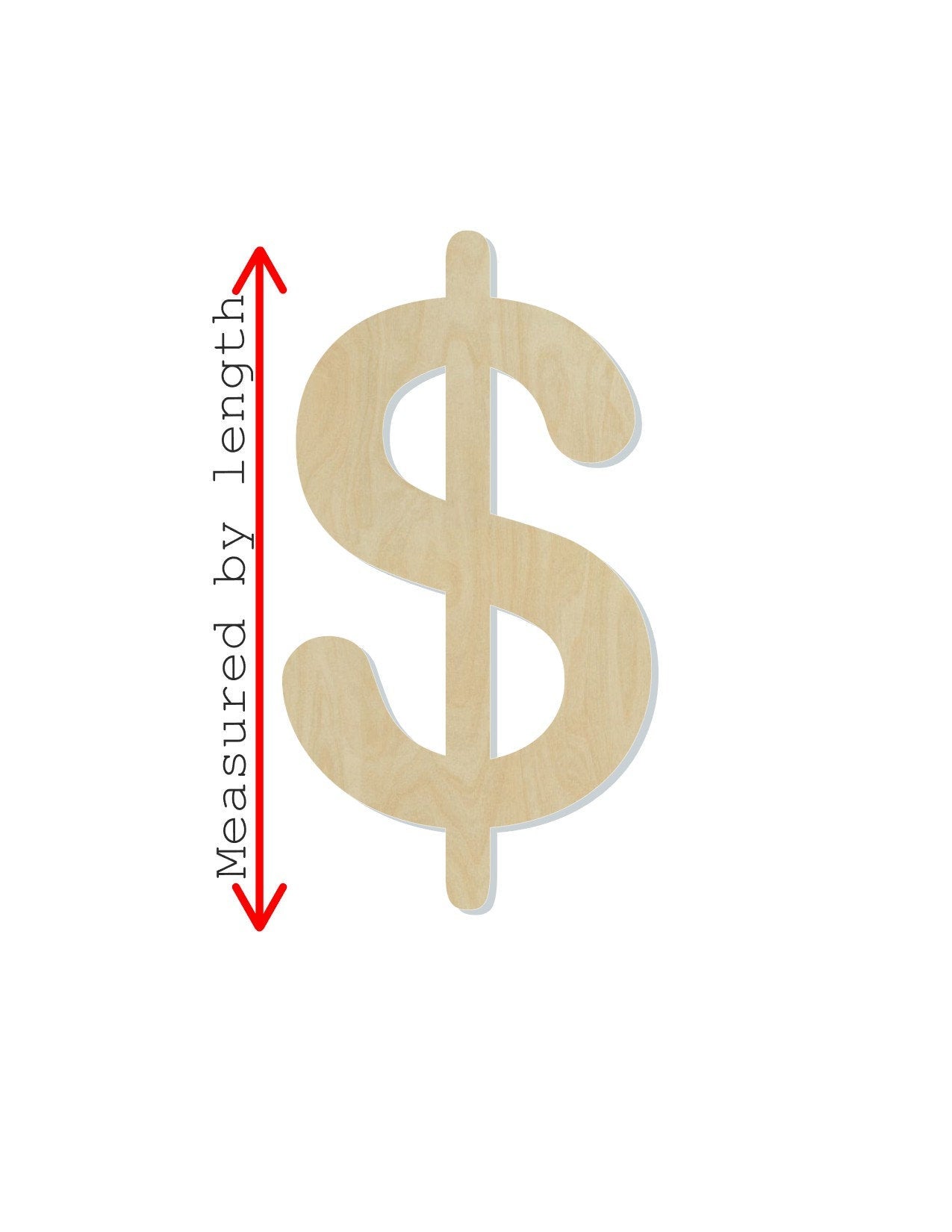 Dollar Sign Money DIY Paint kit wood blank cutouts #1388 - Multiple Sizes Available - Unfinished Cutout Shapes