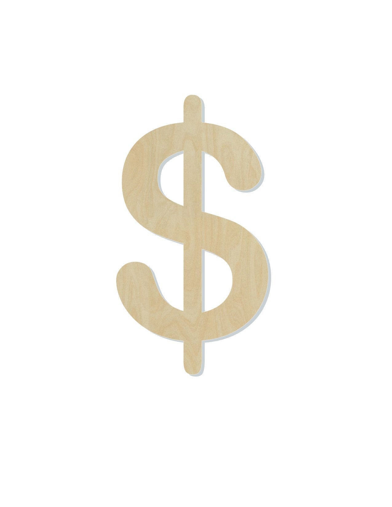 Dollar Sign Money DIY Paint kit wood blank cutouts #1388 - Multiple Sizes Available - Unfinished Cutout Shapes