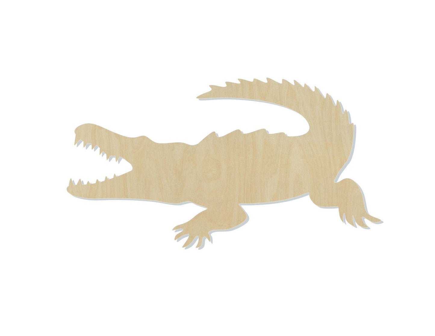 Crocodile wood blank cutouts zoo animals animal cutouts DIY paint #1395 - Multiple Sizes Available - Unfinished Cutout Shapes