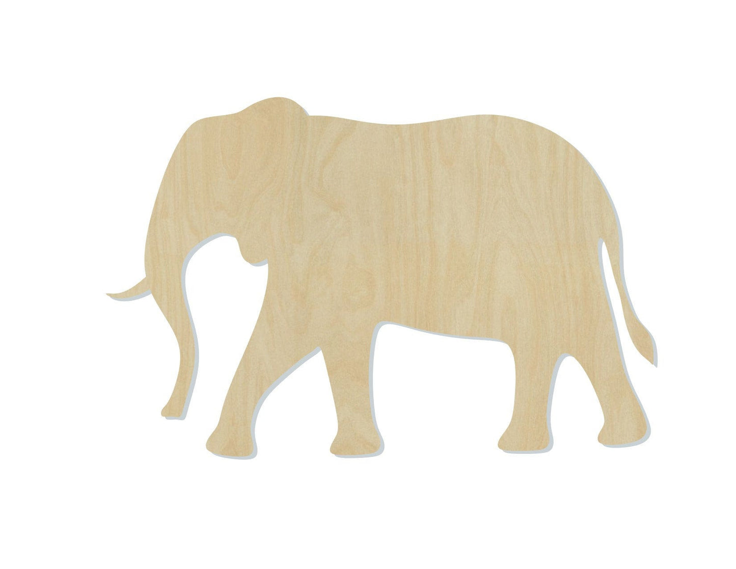 Elephant Cutout Zoo Theme zoo animal cutouts wood cutouts DIY Paint kit #1435 - Multiple Sizes Available - Unfinished Cutout Shapes