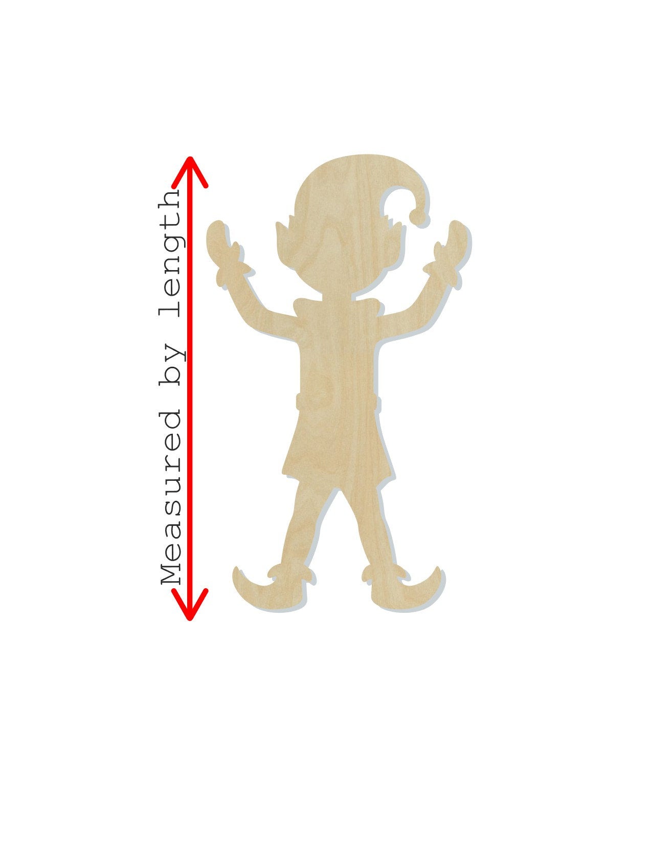Elf Cutout wood cutouts Christmas crafts DIY Paint kit Elves Holidays #1437 - Multiple Sizes Available - Unfinished Cutout Shapes