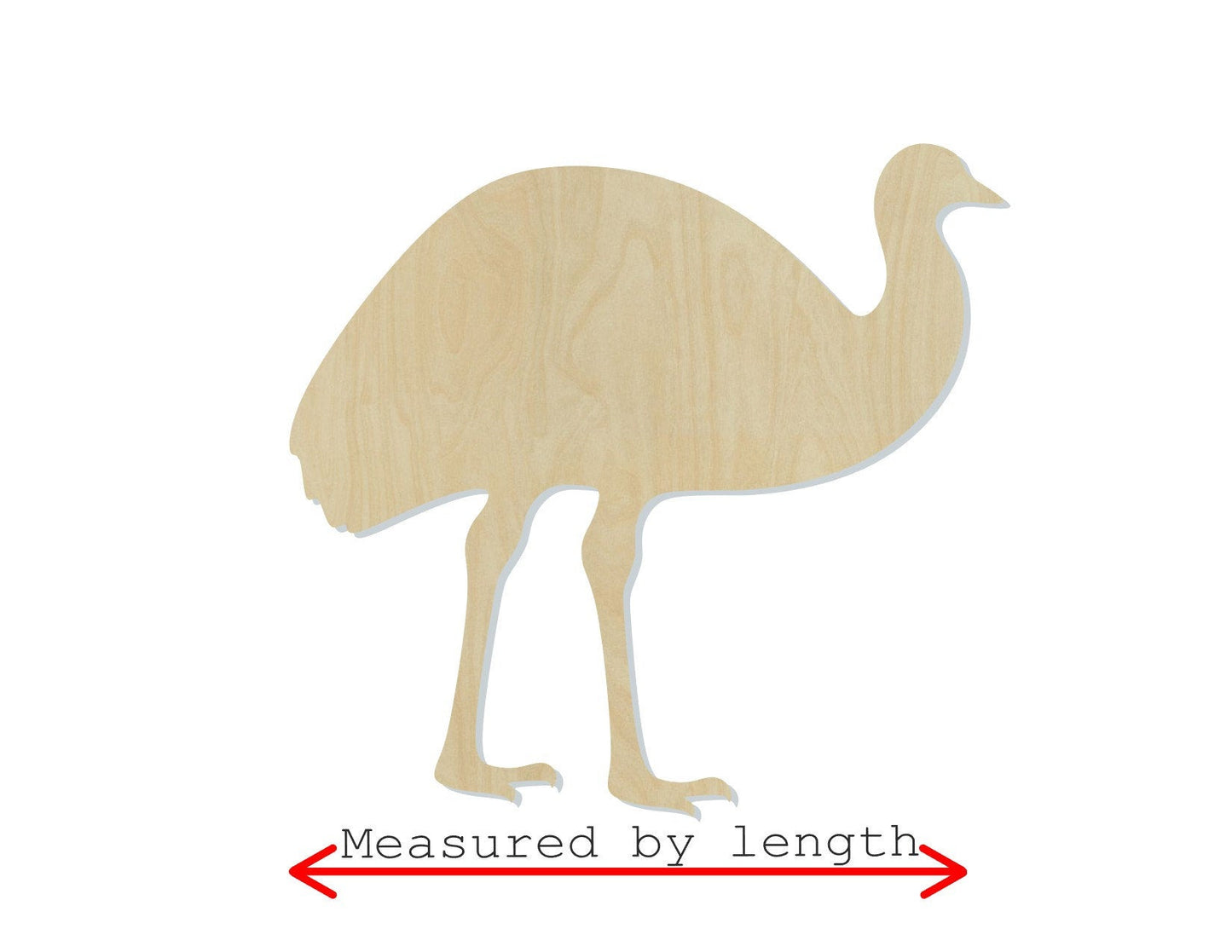 Emu Cutout Zoo animals wood cutouts animal cutouts DIY Paint kit #1445 - Multiple Sizes Available - Unfinished Cutout Shapes