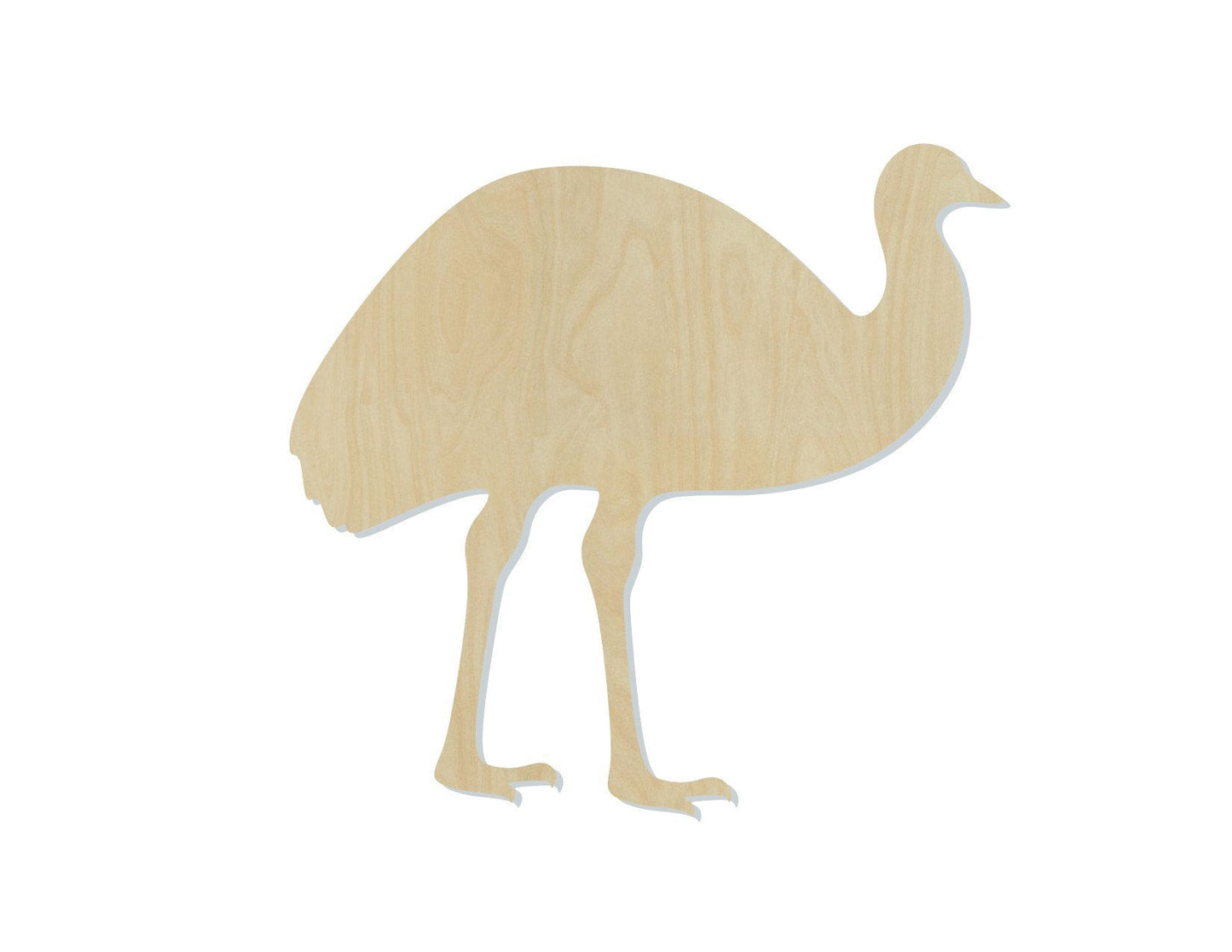 Emu Cutout Zoo animals wood cutouts animal cutouts DIY Paint kit #1445 - Multiple Sizes Available - Unfinished Cutout Shapes