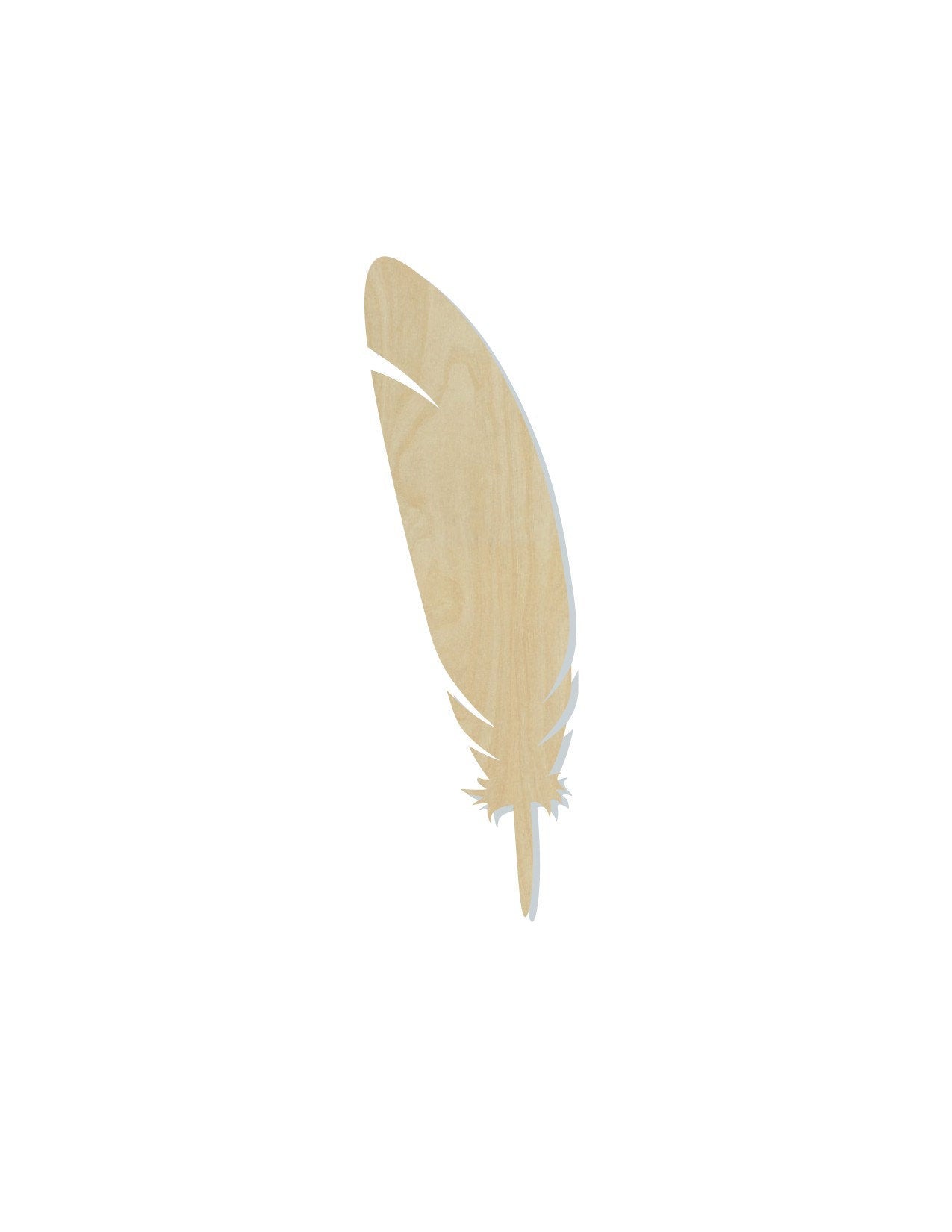 Feather wood blank cutouts Feathers Bird Birds Animal cutouts, zoo animals #1456 - Multiple Sizes Available - Unfinished wood Cutout Shapes