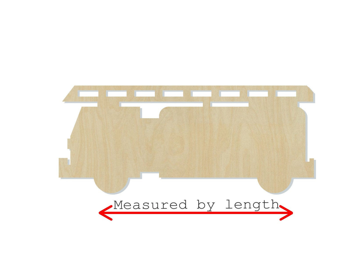 Fire Truck wood cutouts fire fighter DIY paint kit Paint yourself #1469 - Multiple Sizes Available - Unfinished wood Cutout Shapes