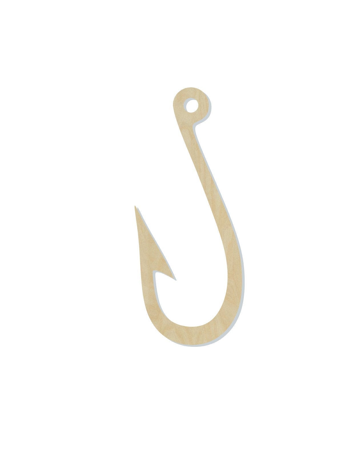 Fish Hook Fishing Father's Day idea DIY Paint kit #1471 - Multiple Sizes Available - Unfinished Wood Cutout Shapes