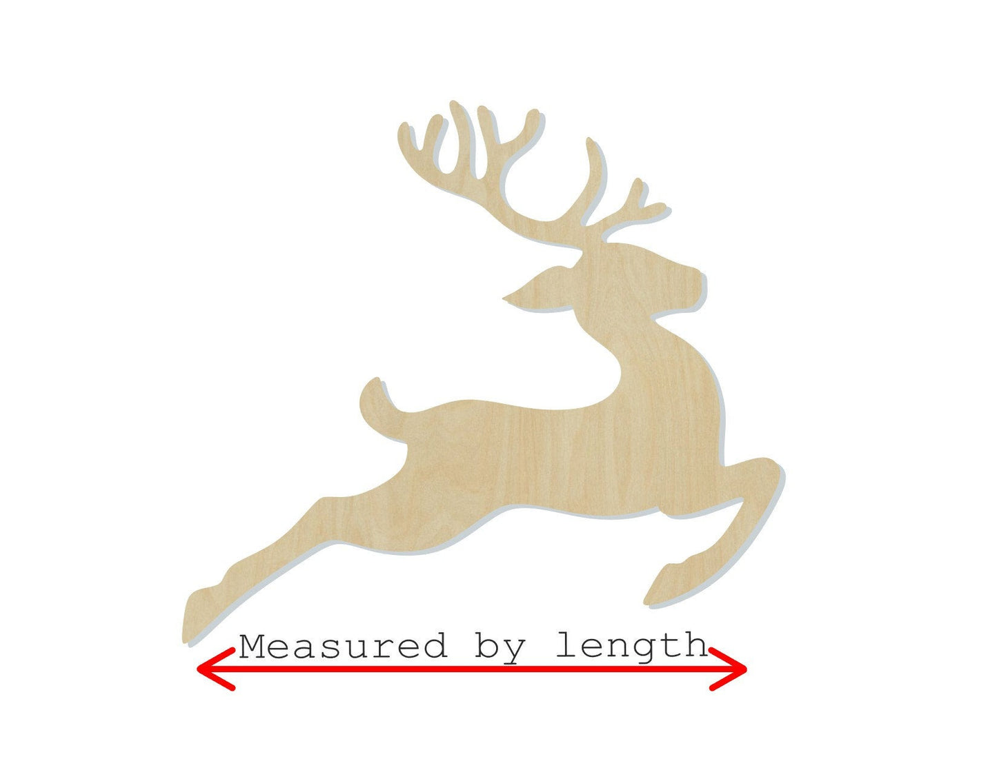 Flying Reindeer wood cutout Christmas Craft Christmas time Rudolph DIY #1493 - Multiple Sizes Available - Unfinished Wood Cutout Shapes