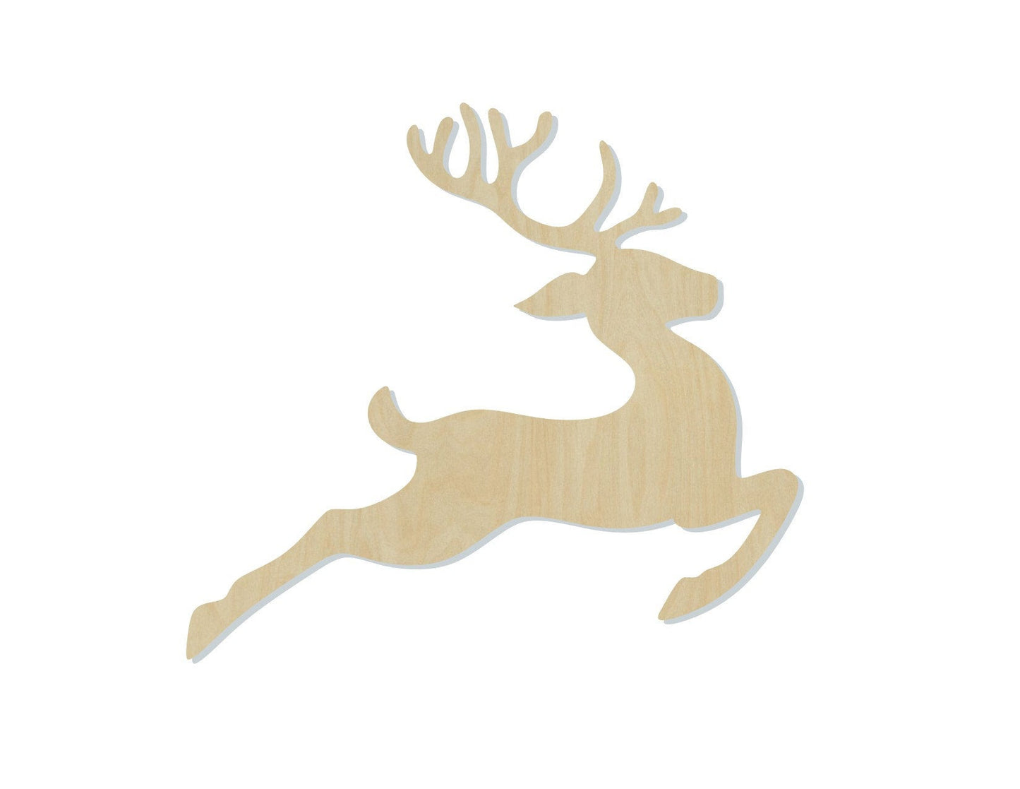 Flying Reindeer wood cutout Christmas Craft Christmas time Rudolph DIY #1493 - Multiple Sizes Available - Unfinished Wood Cutout Shapes