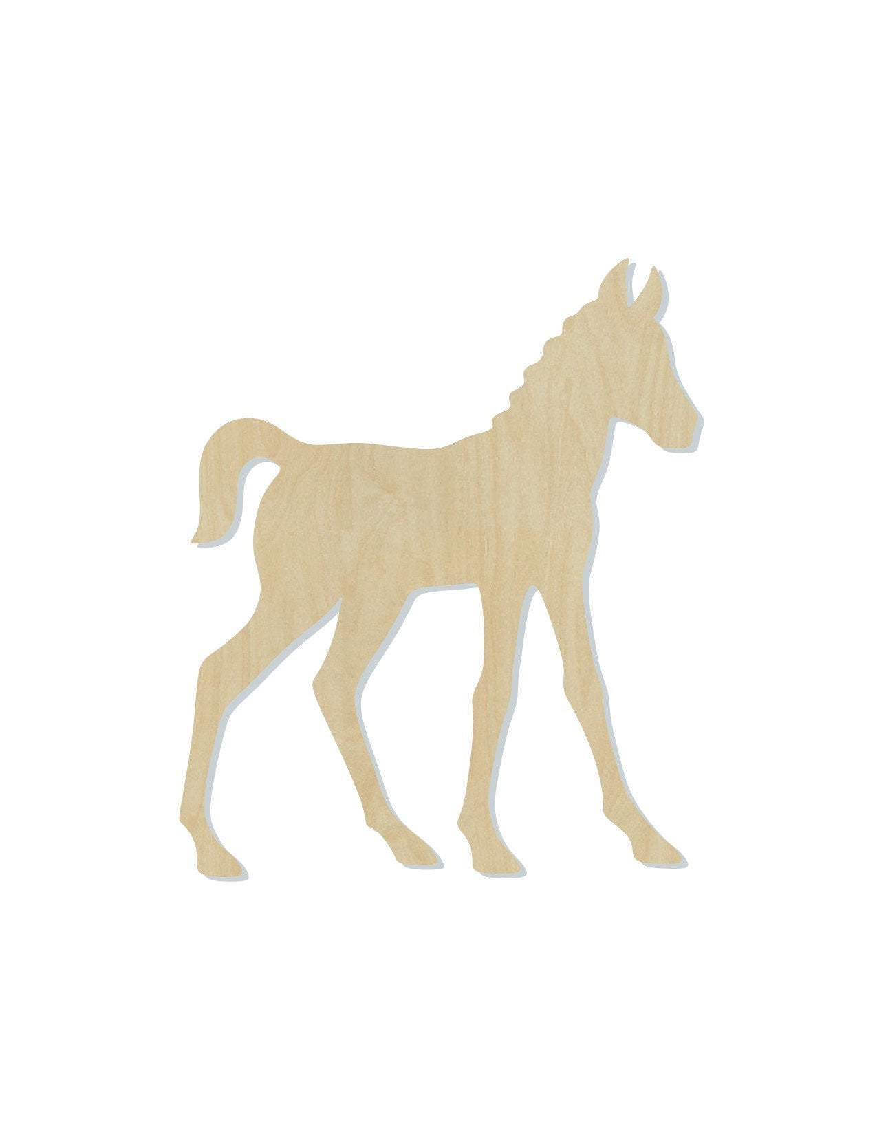 Foal wood cutouts Baby horse Farm animals animal cutouts DIY Paint kit #1498 - Multiple Sizes Available - Unfinished Wood Cutout Shapes