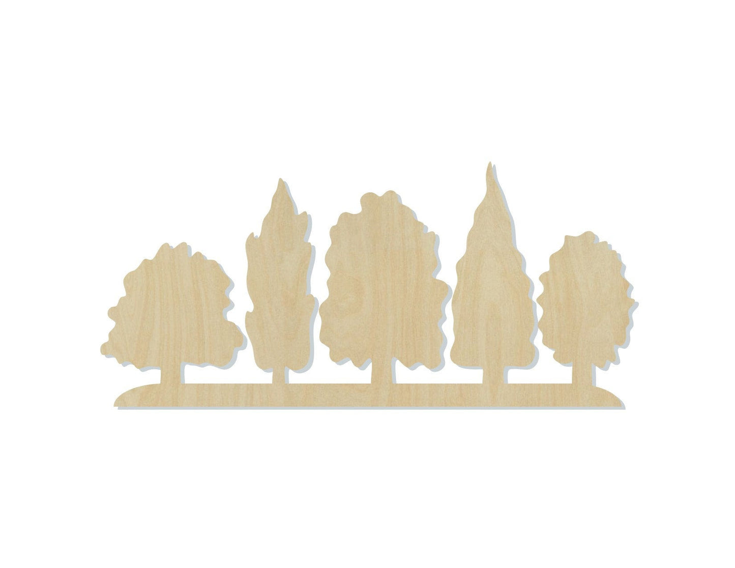 Forrest wood cutouts Land Trees Plants DIY paint kit #1505 - Multiple Sizes Available - Unfinished Wood Cutout Shapes
