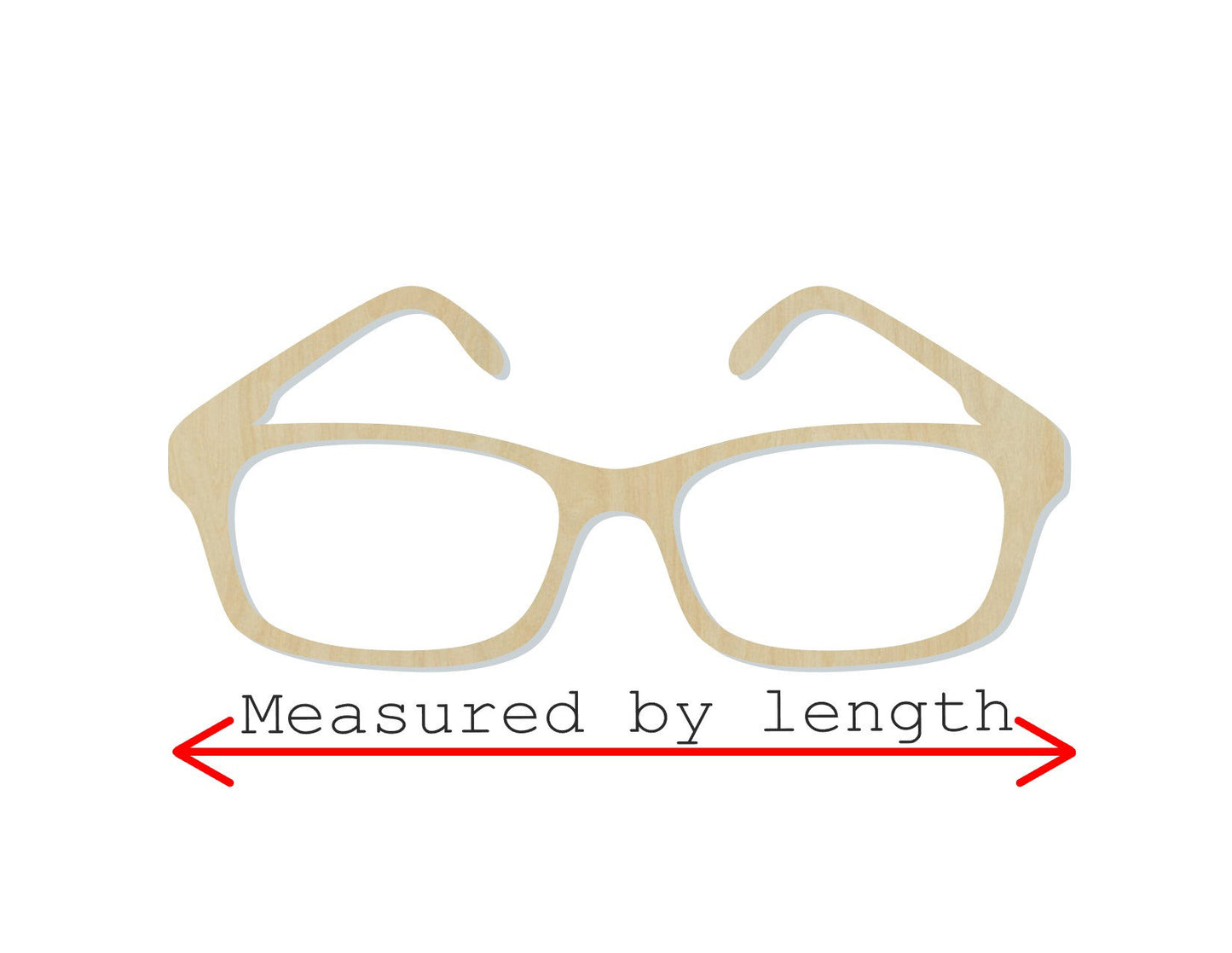 Glasses wood cutouts DIY Paint yourself #1534 - Multiple Sizes Available - Unfinished Wood Cutout Shapes