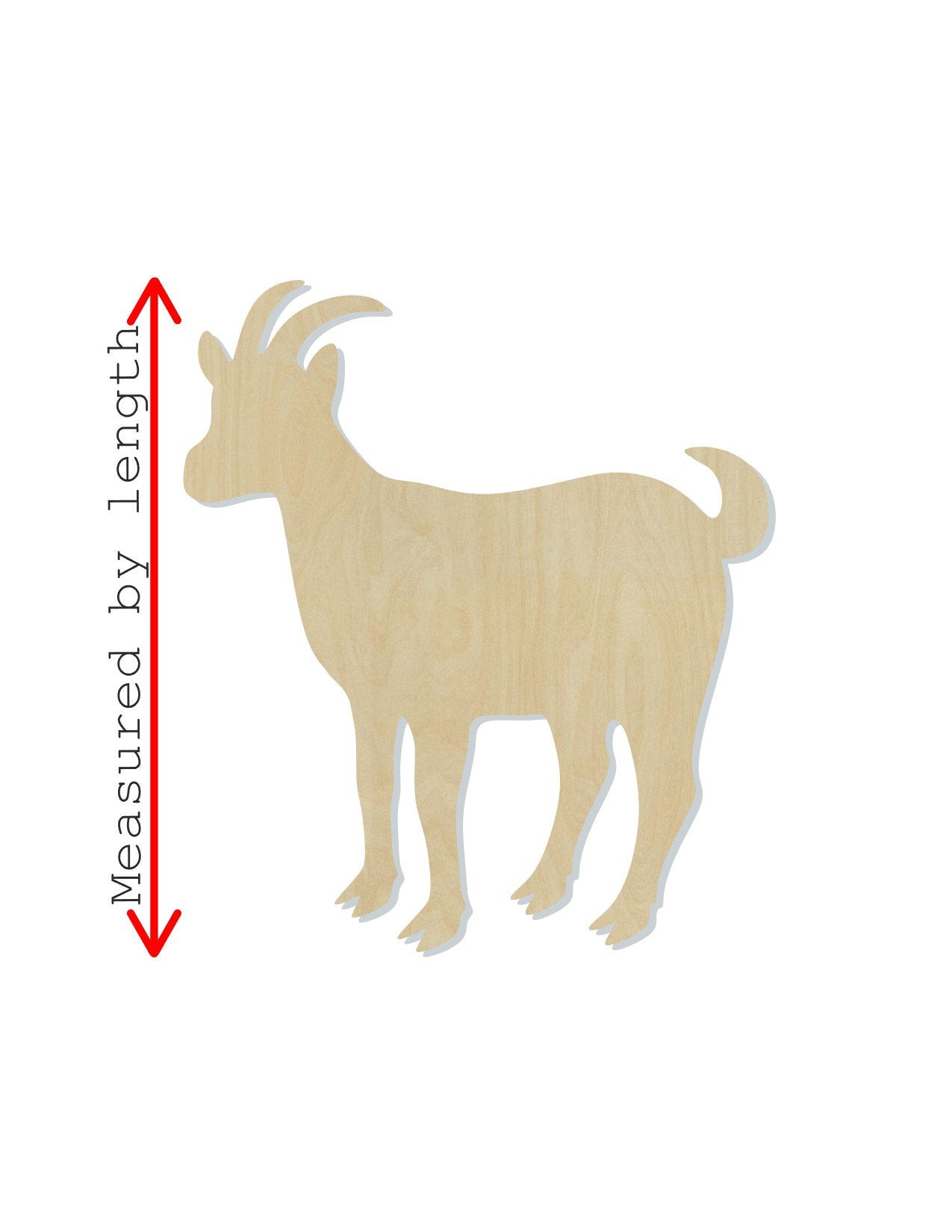 Goat wood cutouts zoo animal cutouts petting zoo DIY Paint kit #1538 - Multiple Sizes Available - Unfinished Wood Cutout Shapes