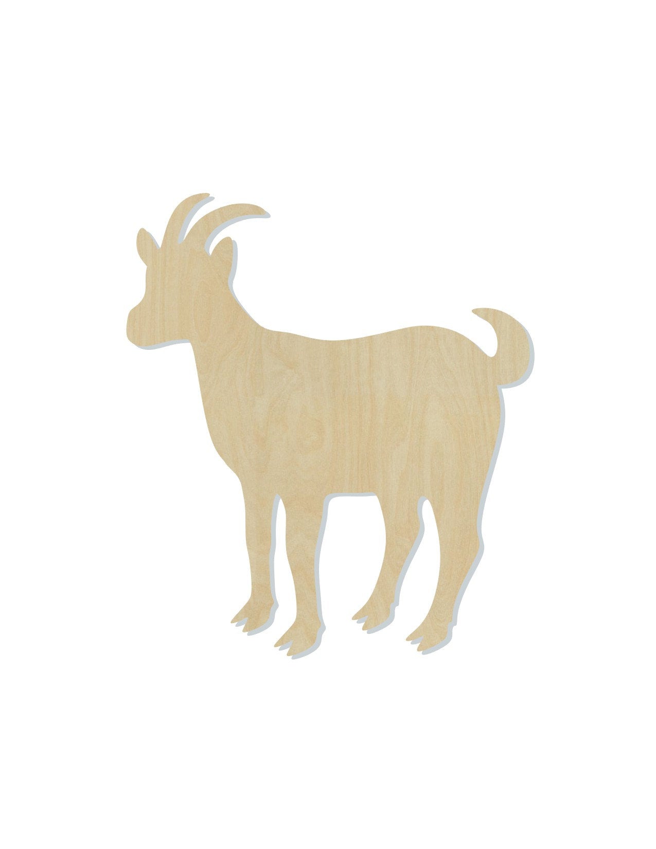 Goat wood cutouts zoo animal cutouts petting zoo DIY Paint kit #1538 - Multiple Sizes Available - Unfinished Wood Cutout Shapes