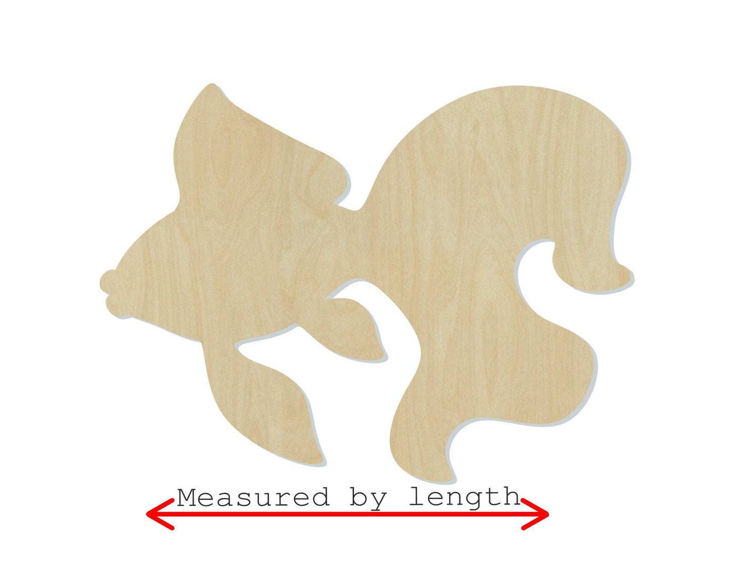 Goldfish wood cutouts Fish animal cutouts DIY Paint kit #1541 - Multiple Sizes Available - Unfinished wood cutout shapes