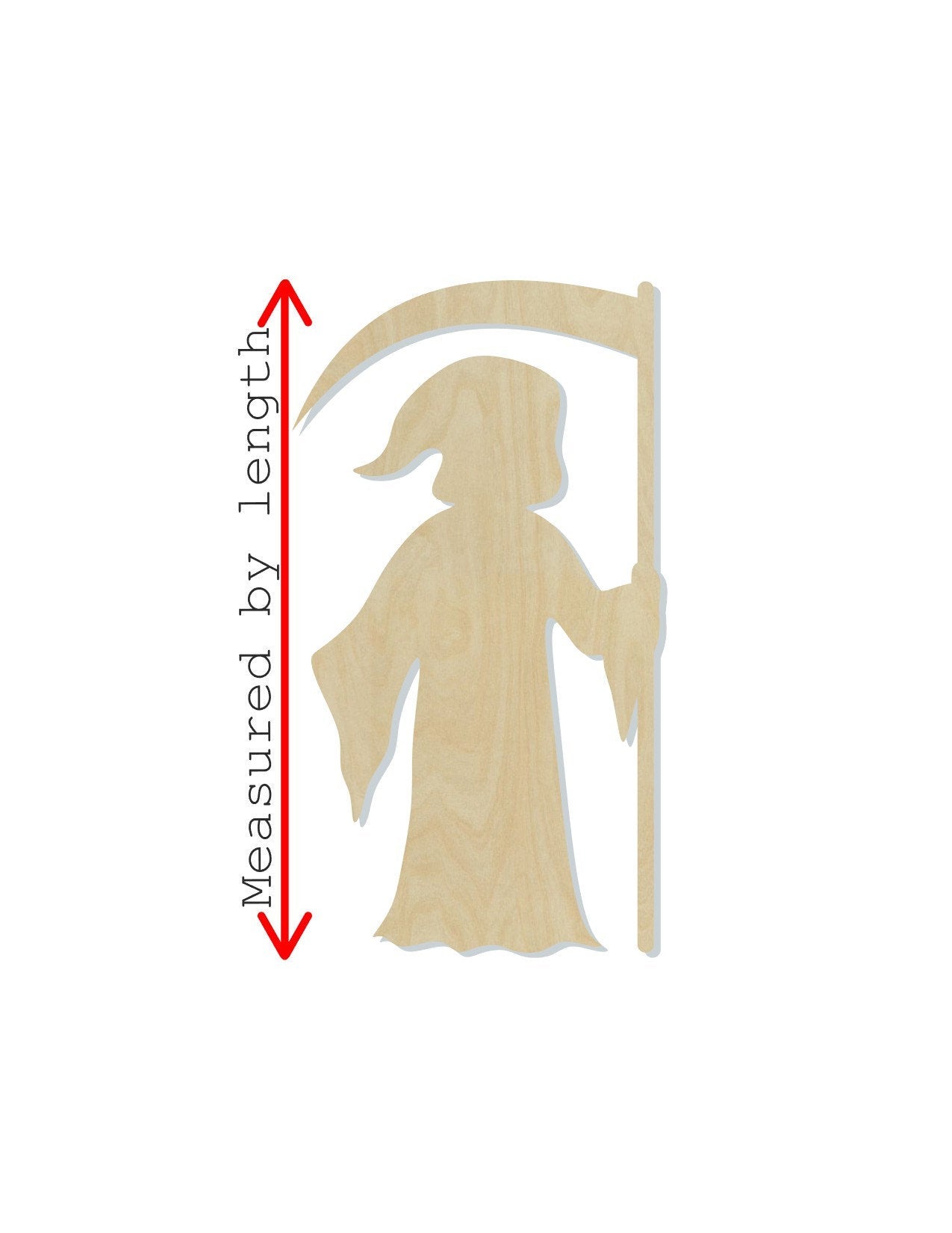 Grim Reaper wood blank cutouts Death Halloween Scary DIY Paint kit #1559 - Multiple Sizes Available - Unfinished Cutout Shapes