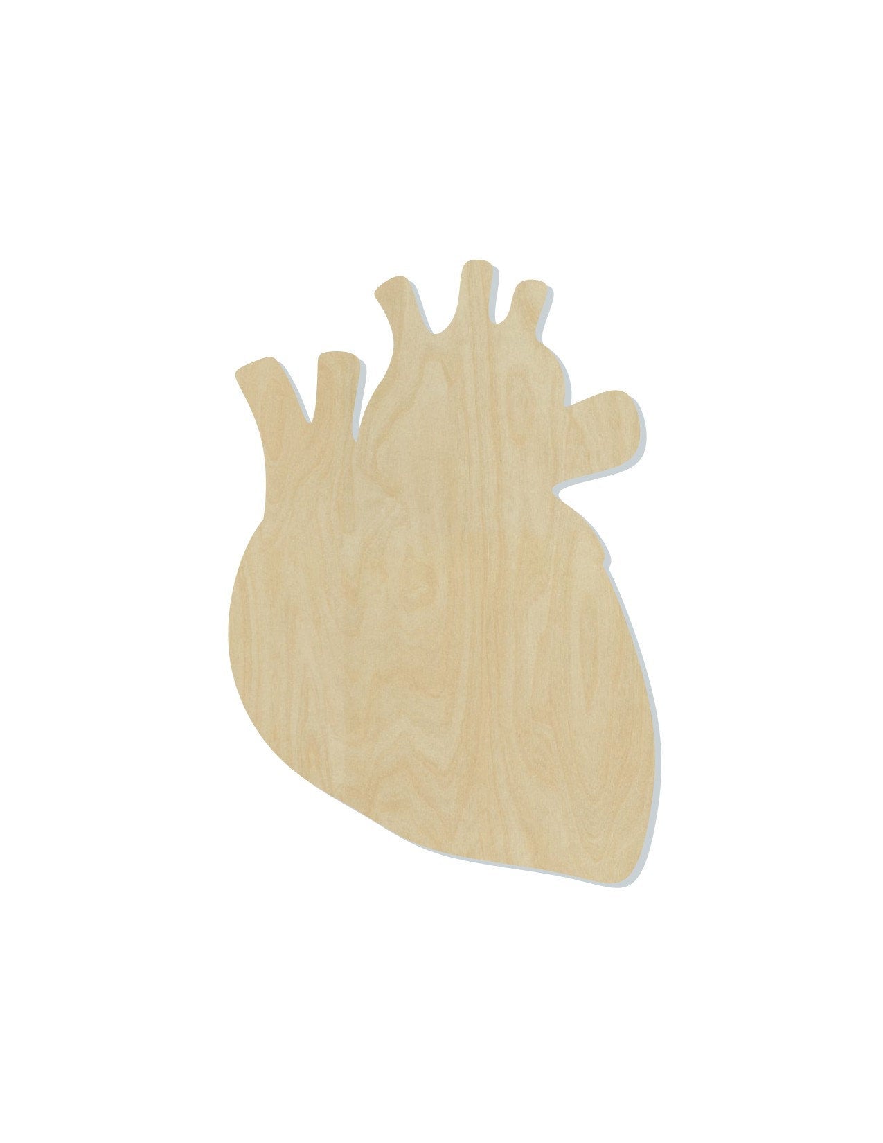 Human Heart wood cutout wood shapes Halloween DIY paint kit #1617 - Multiple Sizes Available - Unfinished Wood Cutouts Shapes