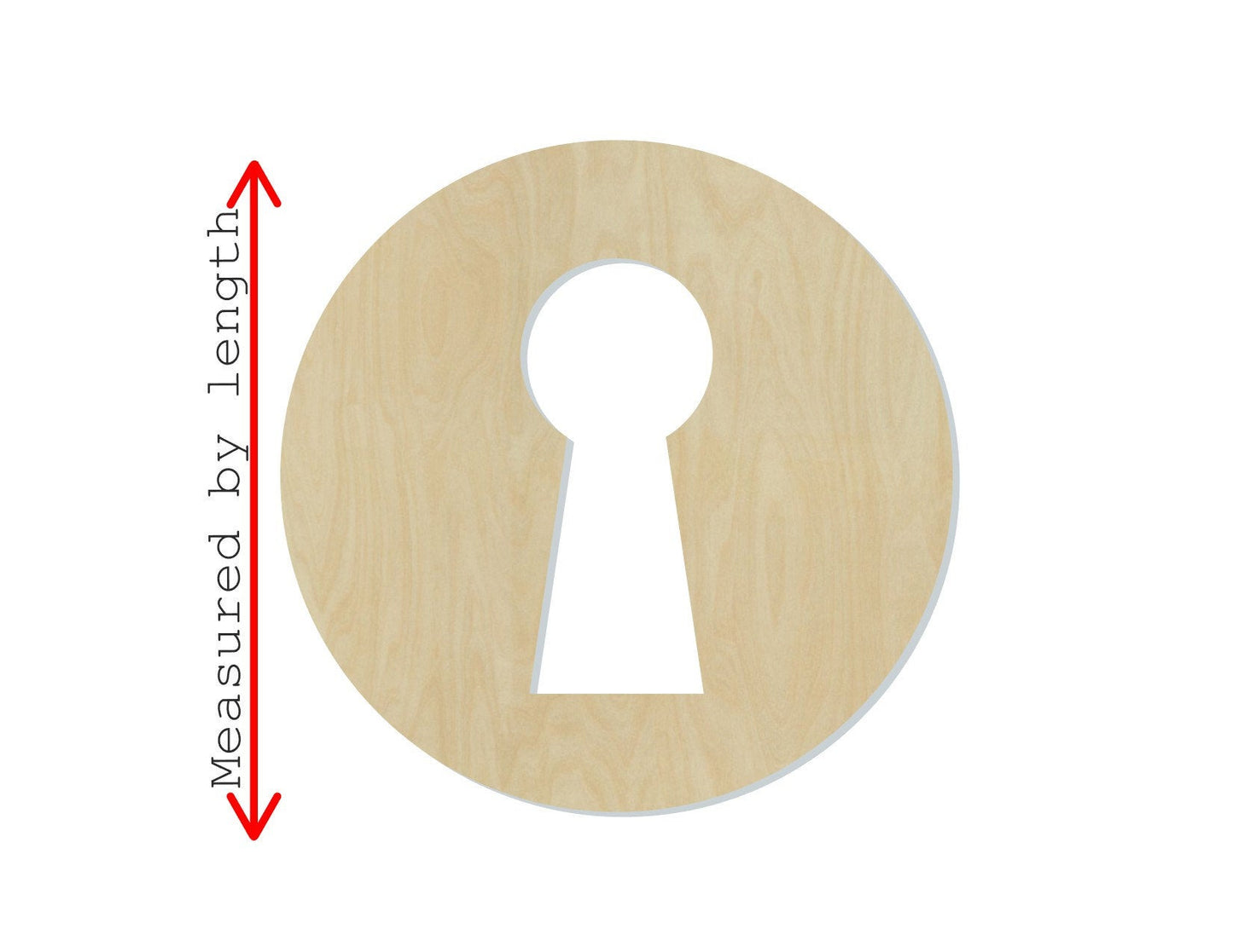 Key Hole wood cutout wood shapes DIY Paint kit #1649 - Multiple Sizes Available - Unfinished wood Cutout Shapes