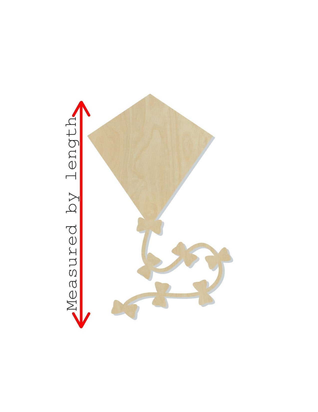 Kite wood cutout wood shapes DIY paint kit #1653 - Multiple Sizes Available - Unfinished Wood Cutout Shapes