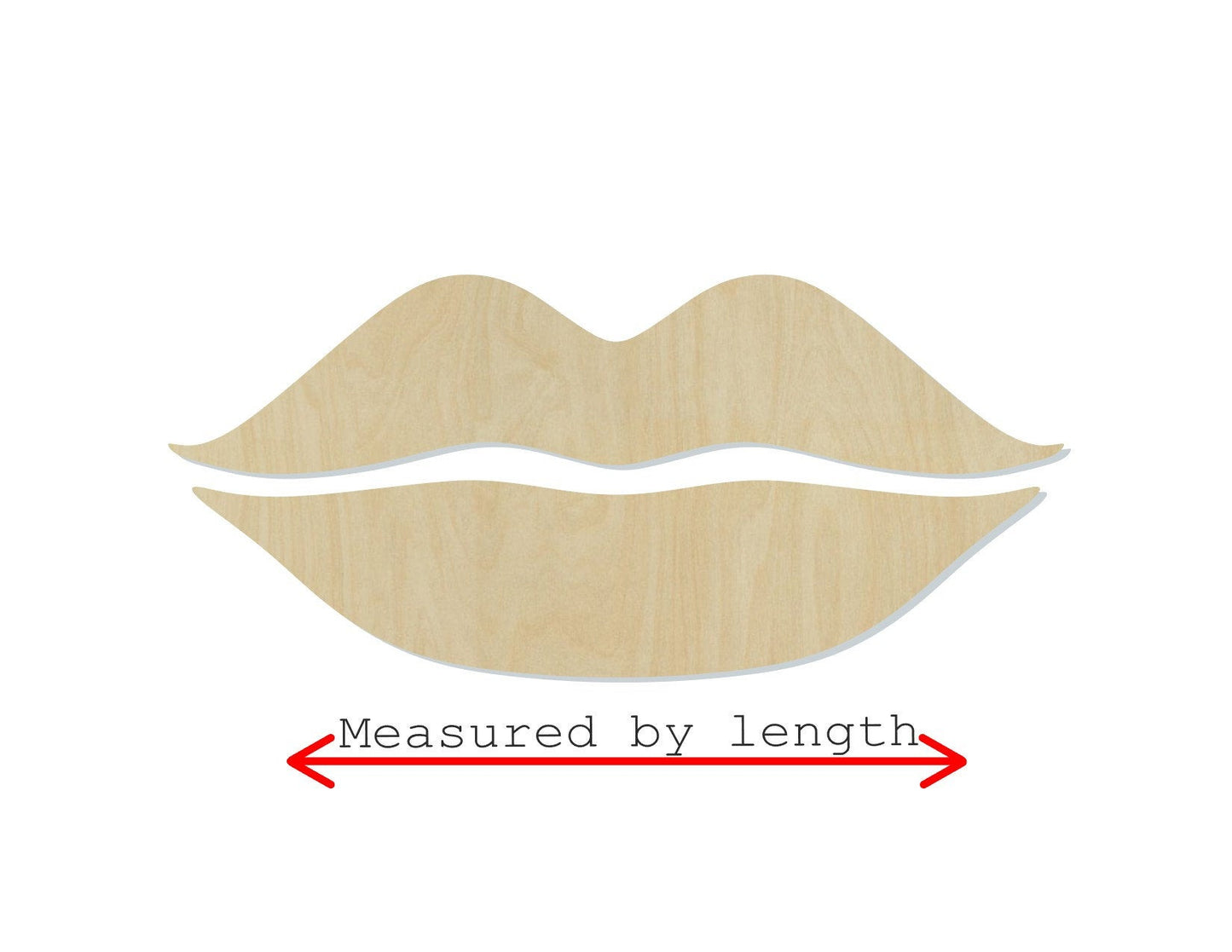 Lips wood cutouts wood shapes Valentine's Kiss Me DIY Paint kit #1697 - Multiple Sizes Available - Unfinished Wood Cutout Shapes