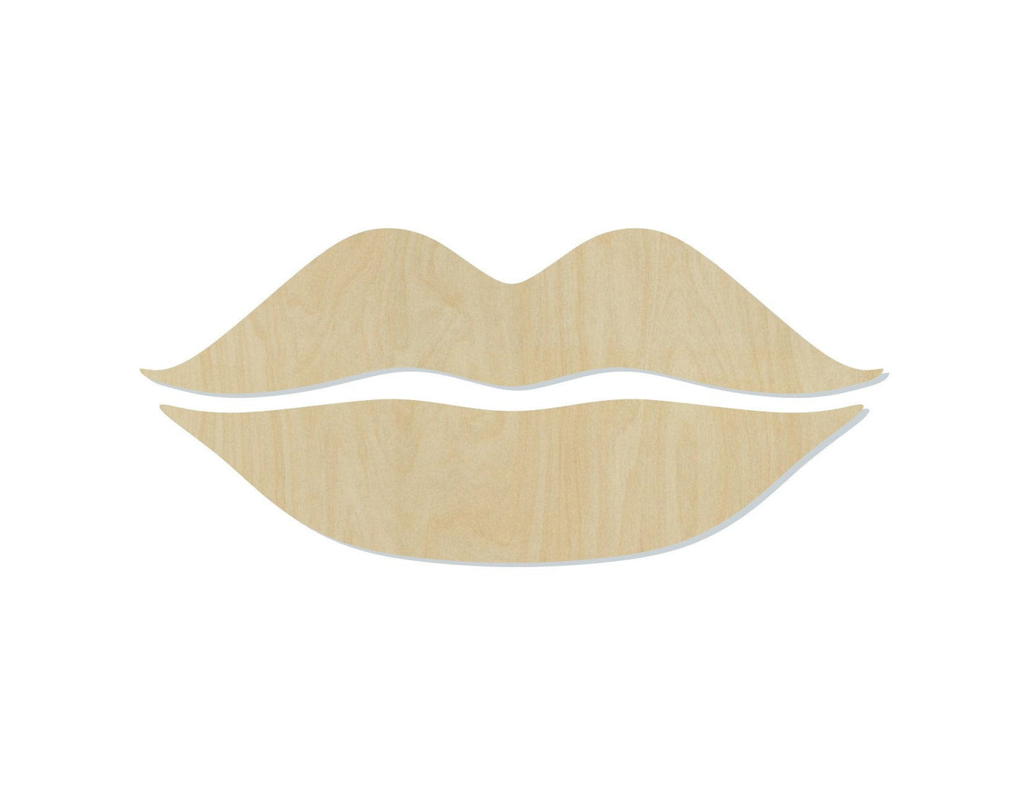 Lips wood cutouts wood shapes Valentine's Kiss Me DIY Paint kit #1697 - Multiple Sizes Available - Unfinished Wood Cutout Shapes